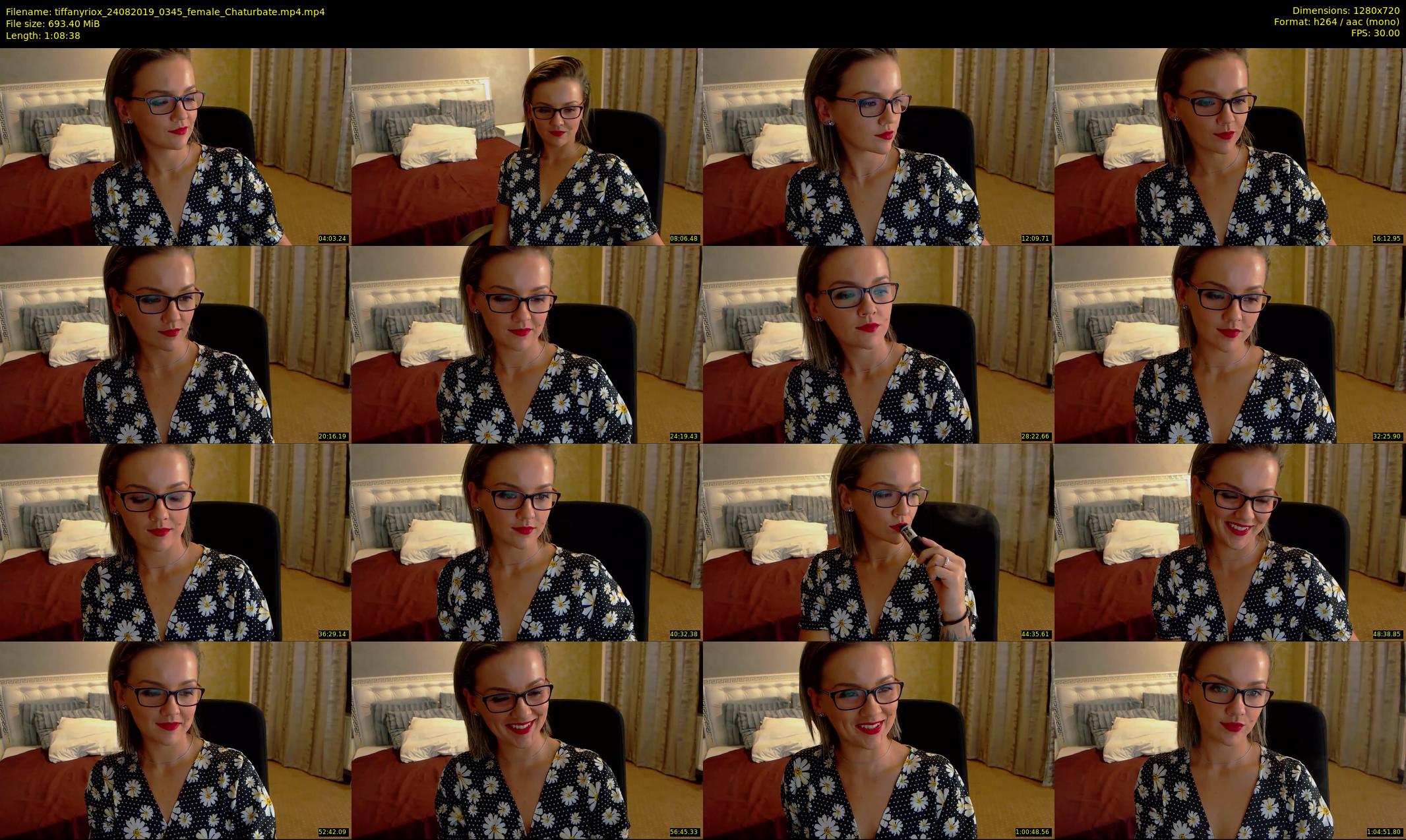 tiffanyriox — 69 minute Chaturbate female cam show recording, 720p, Aug 24, 2019