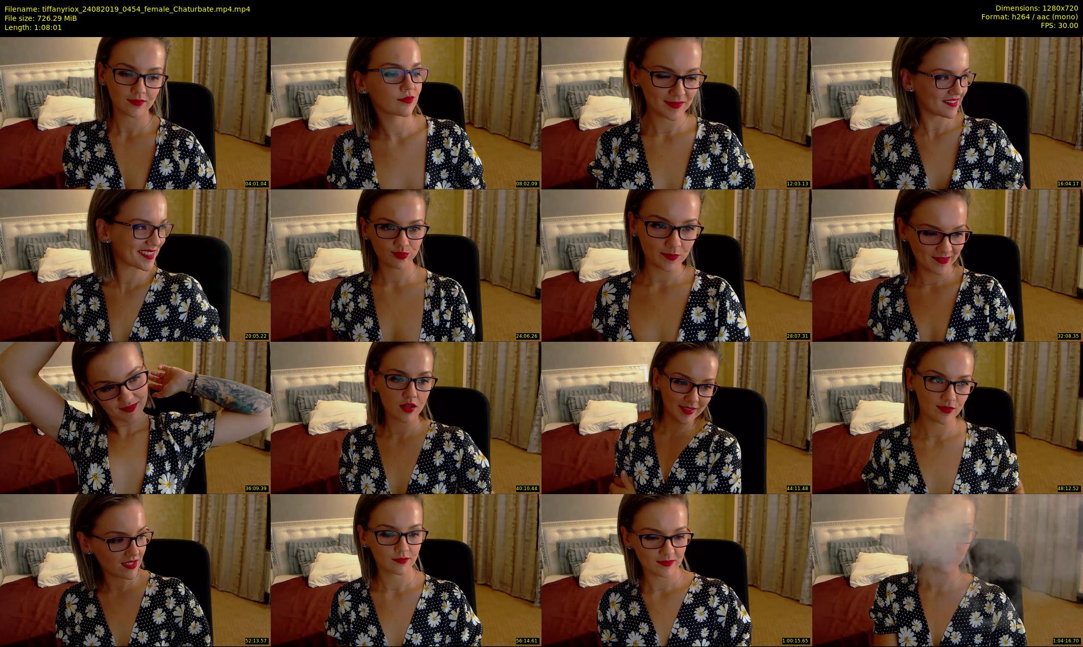 tiffanyriox — 69 minute Chaturbate female cam show recording, 720p, Aug 24, 2019