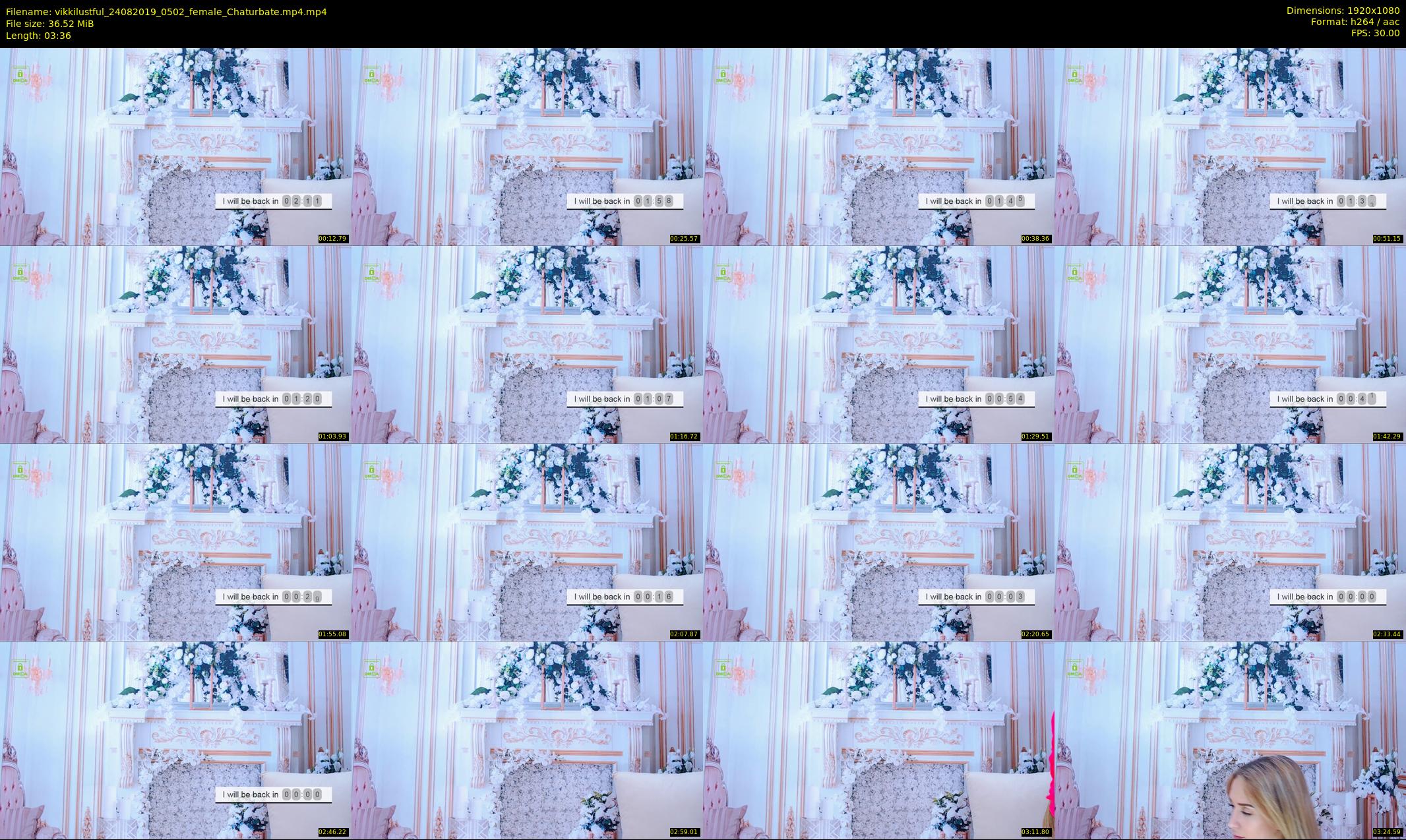 vikkilustful — 4 minute Chaturbate female cam show recording, 1080p, Aug 24, 2019