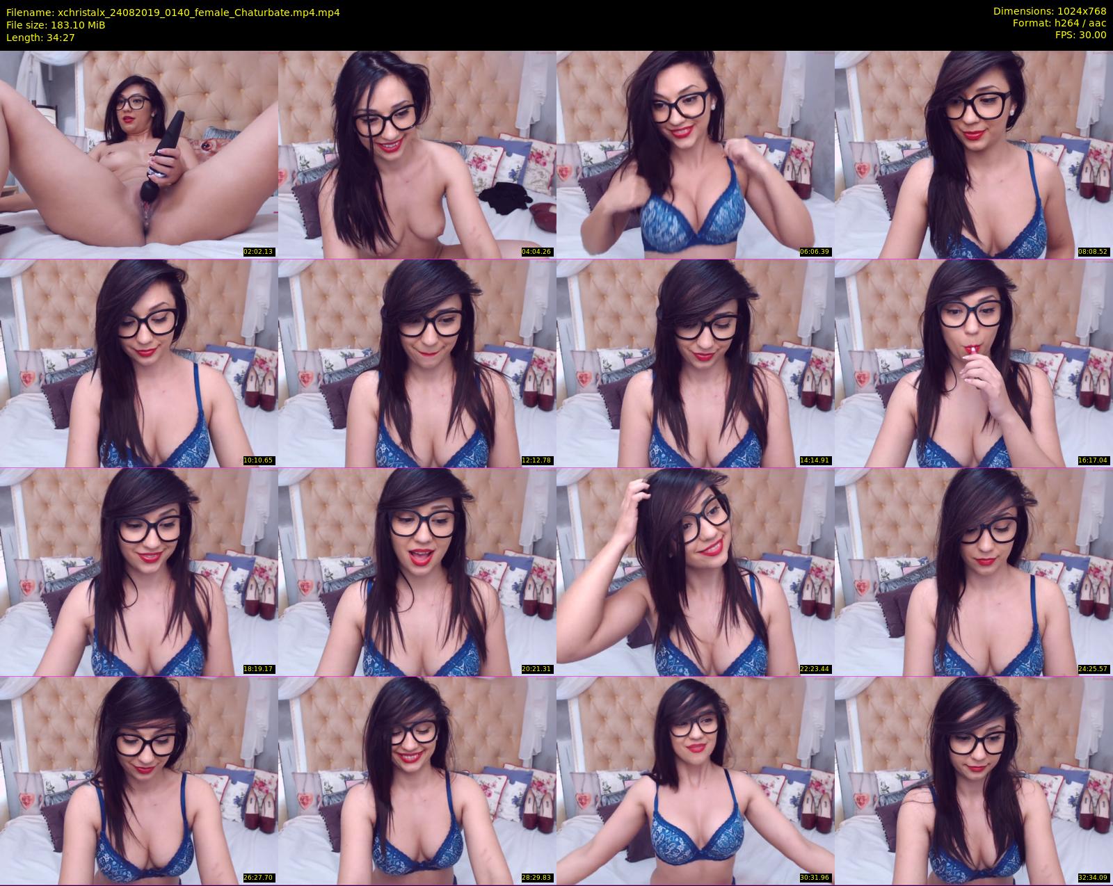 xchristalx — 35 minute Chaturbate female cam show recording, 720p, Aug 24, 2019