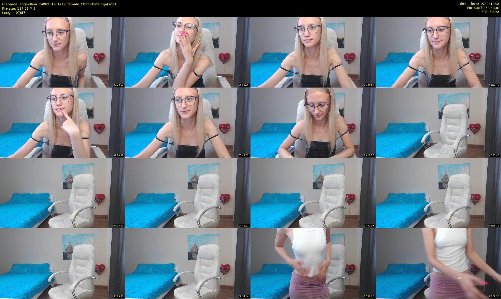 angeellina — 8 minute Chaturbate female cam show recording, 1080p, Aug 24, 2019