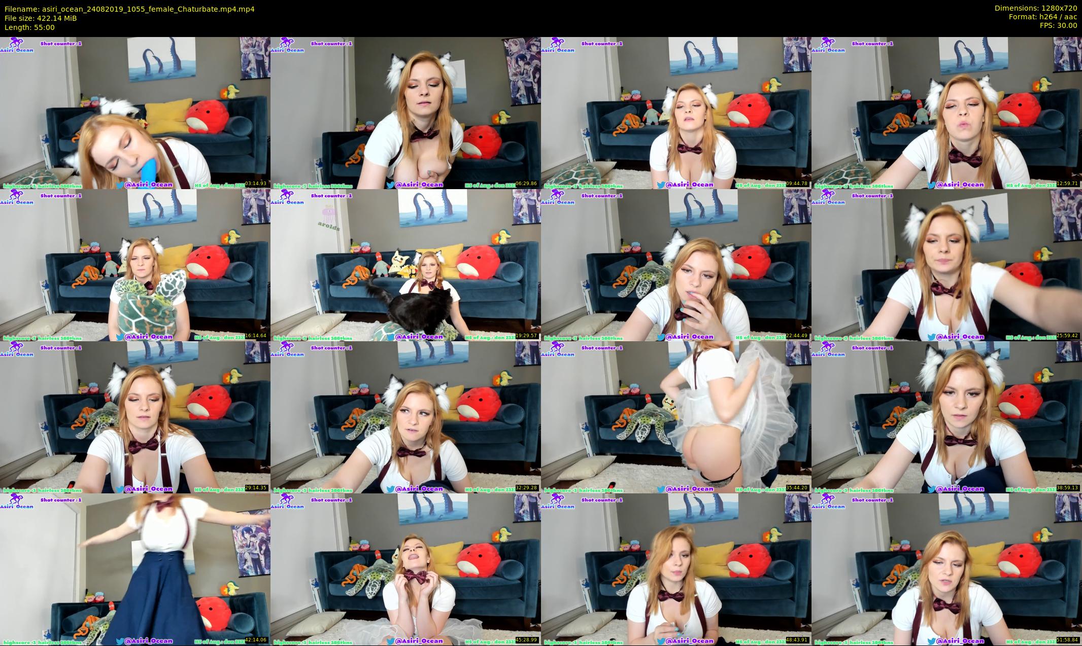 asiri_ocean — 55 minute Chaturbate female cam show recording, 720p, Aug 24, 2019