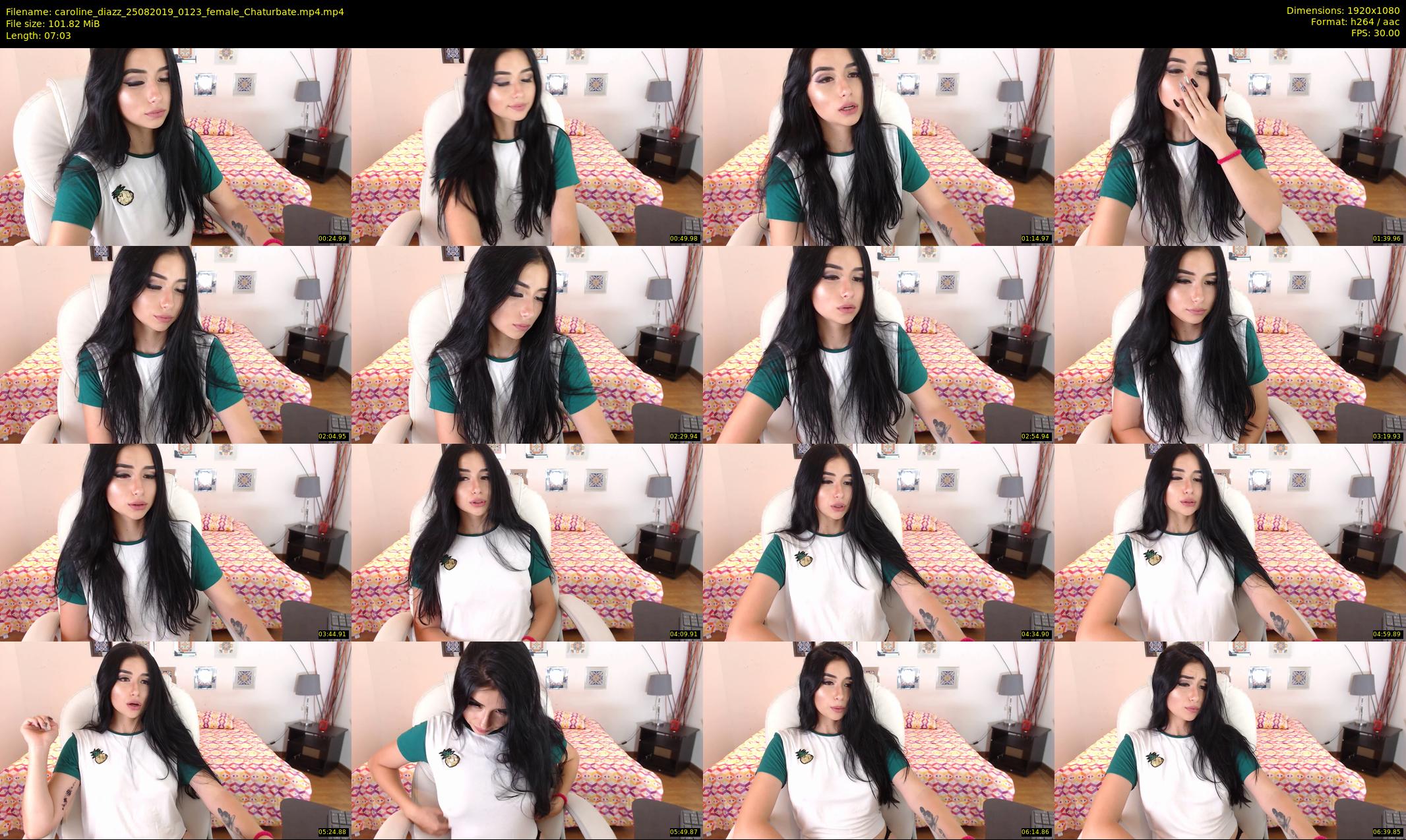 caroline_diazz — 8 minute Chaturbate female cam show recording, 1080p, Aug 25, 2019