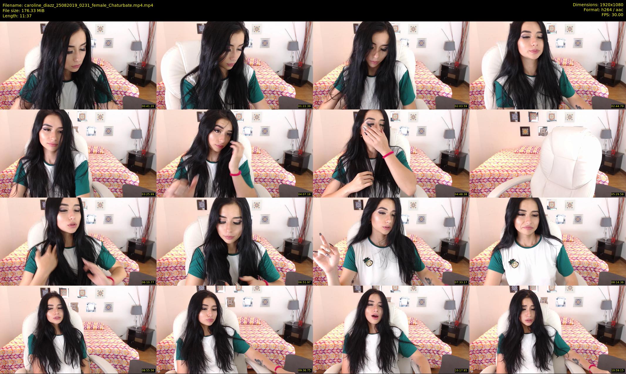 caroline_diazz — 12 minute Chaturbate female cam show recording, 1080p, Aug 25, 2019