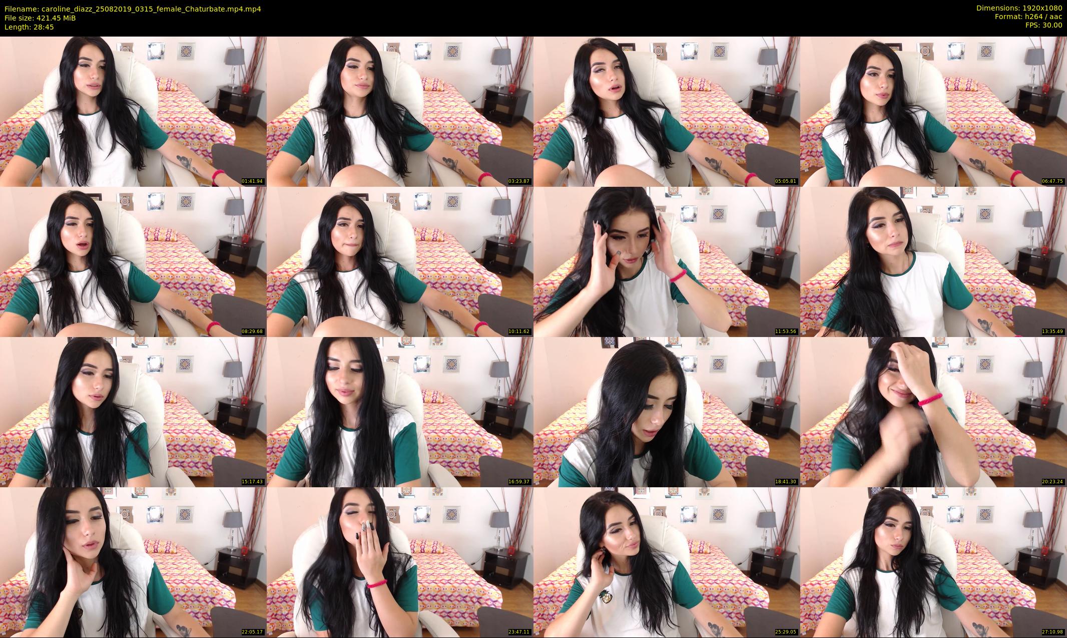 caroline_diazz — 29 minute Chaturbate female cam show recording, 1080p, Aug 25, 2019