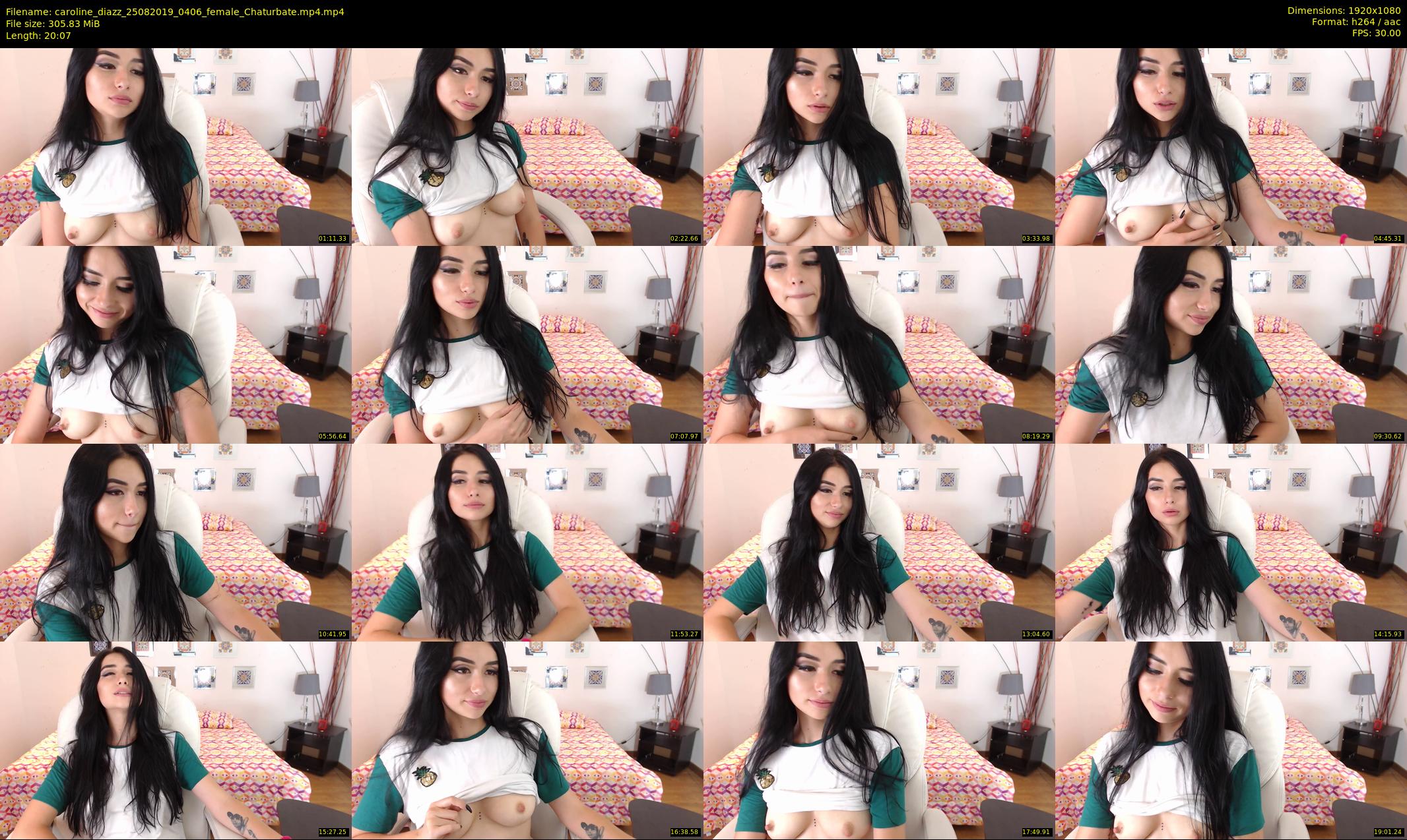 caroline_diazz — 21 minute Chaturbate female cam show recording, 1080p, Aug 25, 2019