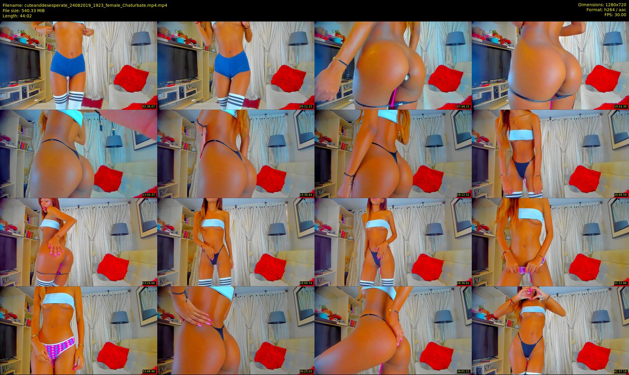 cuteanddesesperate — 45 minute Chaturbate female cam show recording, 720p, Aug 24, 2019