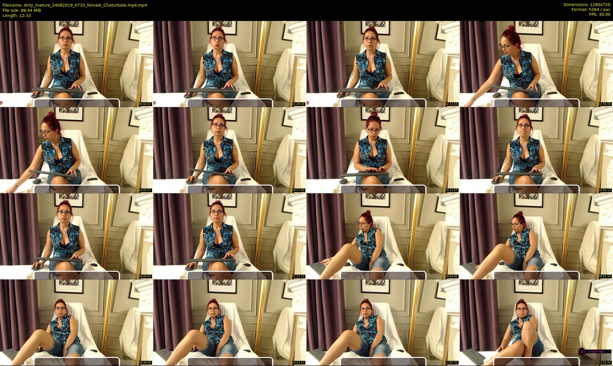 dirty_mature — 13 minute Chaturbate female cam show recording, 720p, Aug 24, 2019
