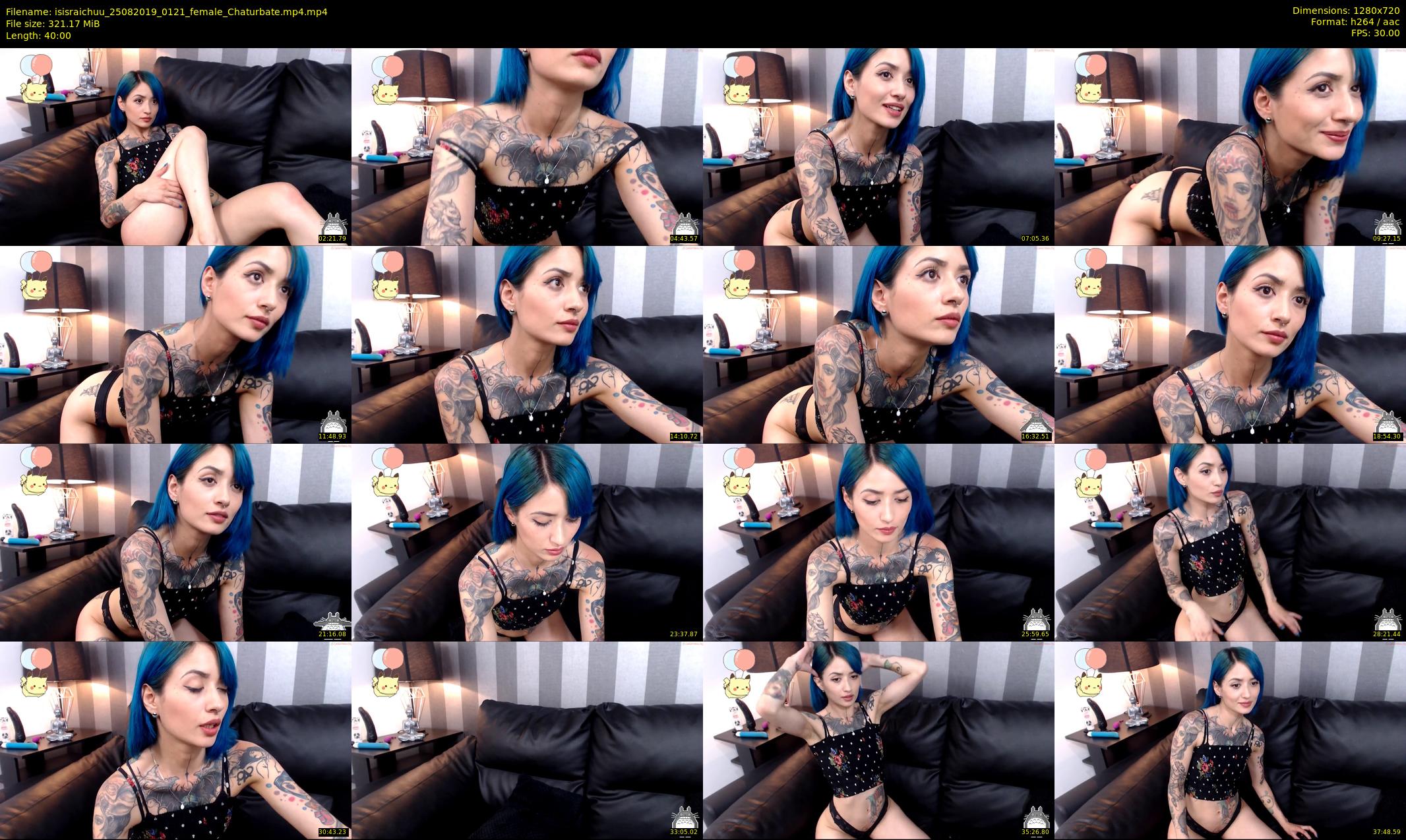 isisraichuu — 40 minute Chaturbate female cam show recording, 720p, Aug 25, 2019