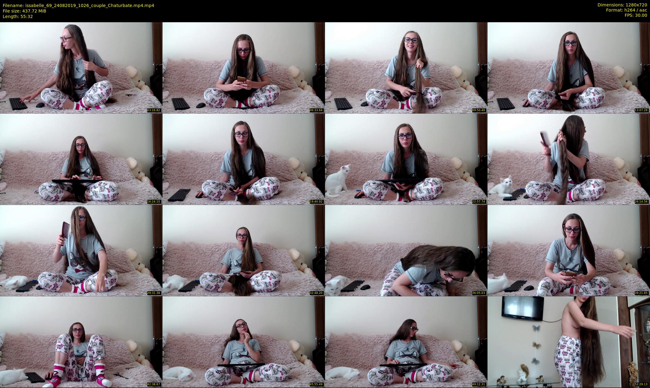 issabelle_69 — 56 minute Chaturbate couple cam show recording, 720p, Aug 24, 2019