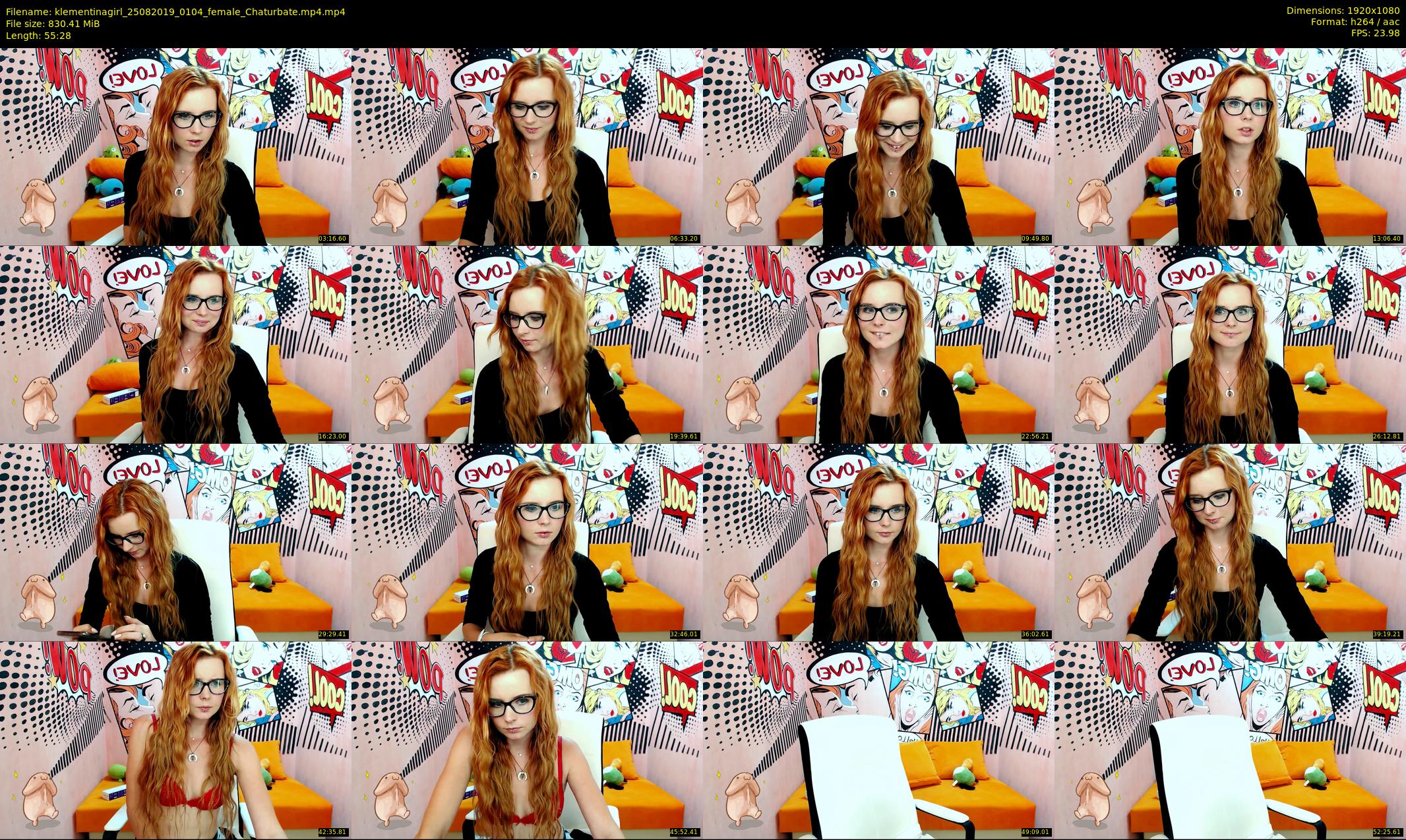klementinagirl — 56 minute Chaturbate female cam show recording, 1080p, Aug 25, 2019