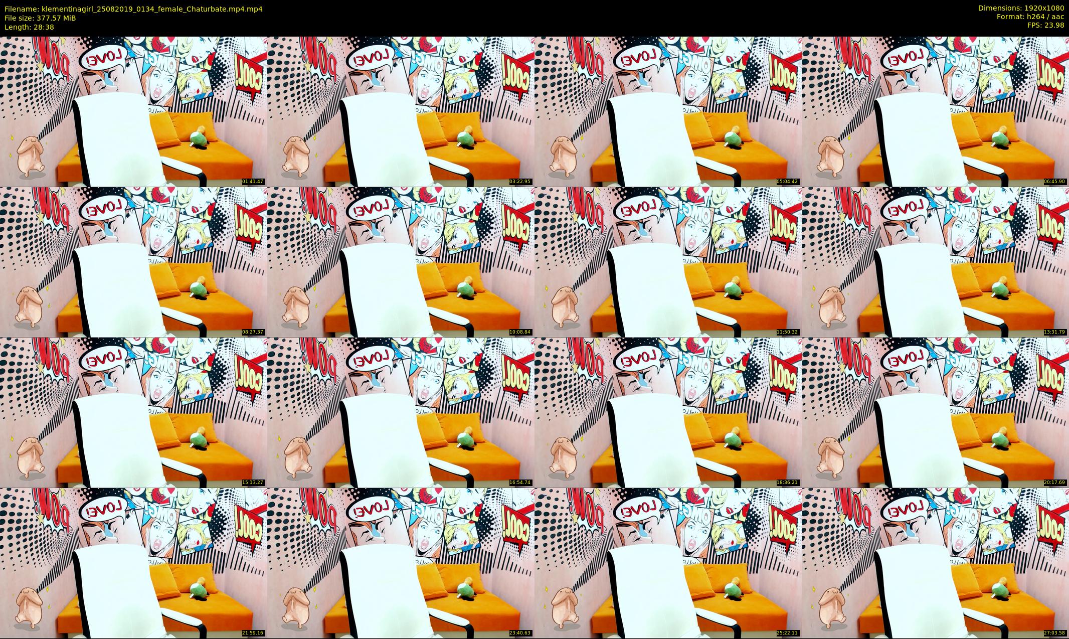 klementinagirl — 29 minute Chaturbate female cam show recording, 1080p, Aug 25, 2019