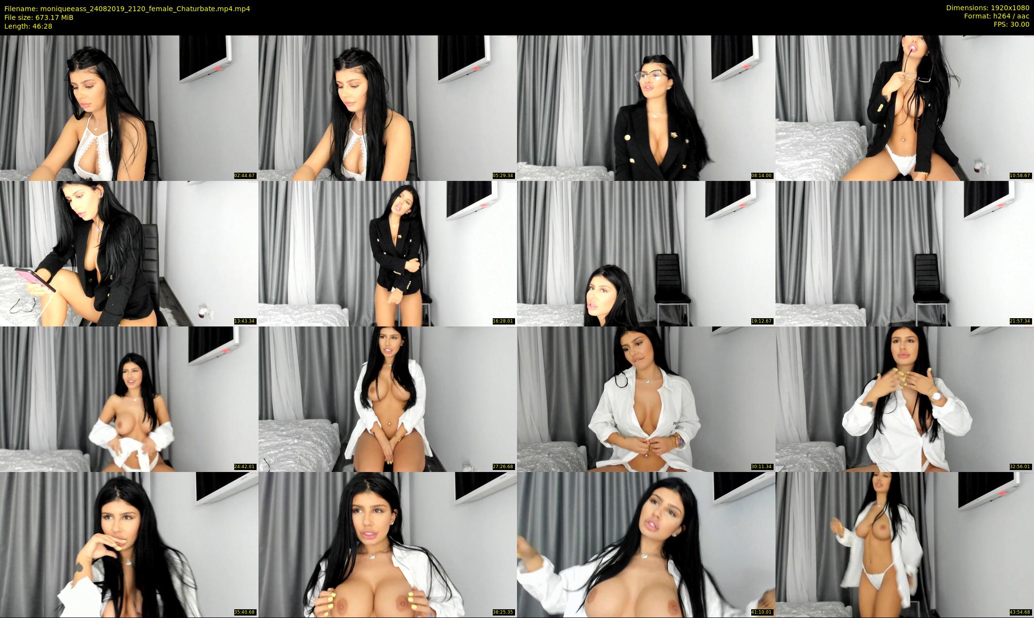 moniqueeass — 47 minute Chaturbate female cam show recording, 1080p, Aug 24, 2019
