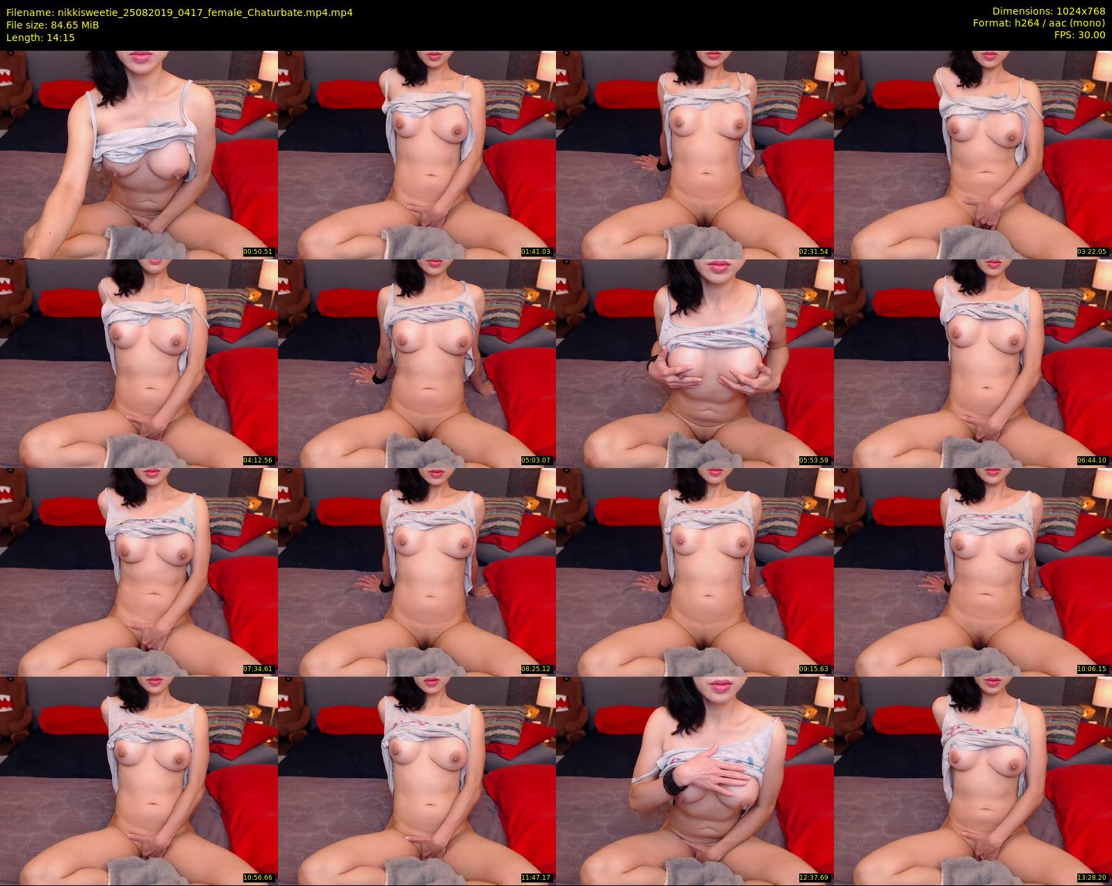 nikkisweetie — 15 minute Chaturbate female cam show recording, 720p, Aug 25, 2019