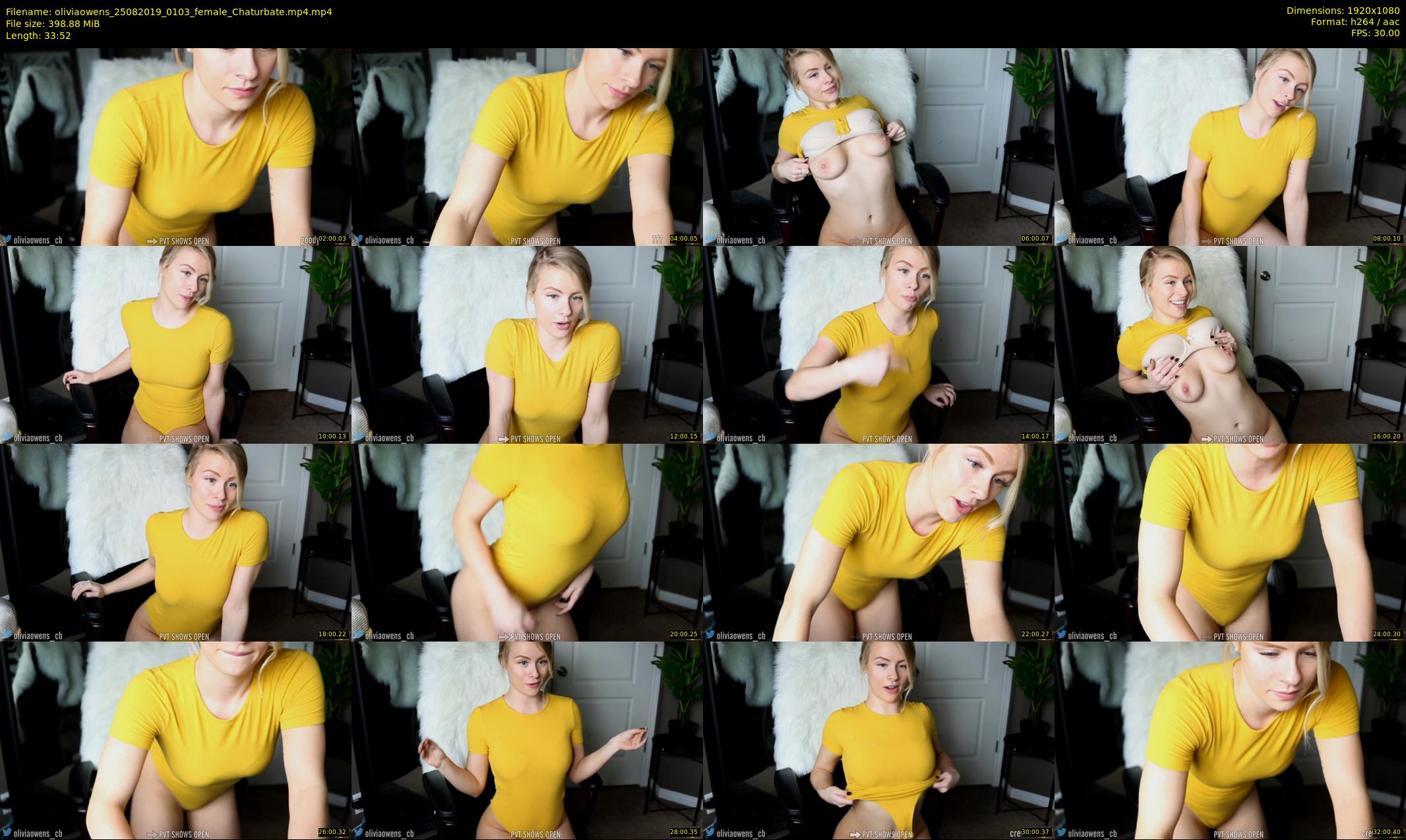 oliviaowens — 34 minute Chaturbate female cam show recording, 1080p, Aug 25, 2019