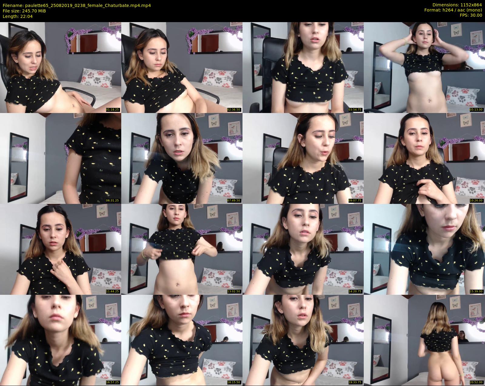 paulette65 — 23 minute Chaturbate female cam show recording, 720p, Aug 25, 2019