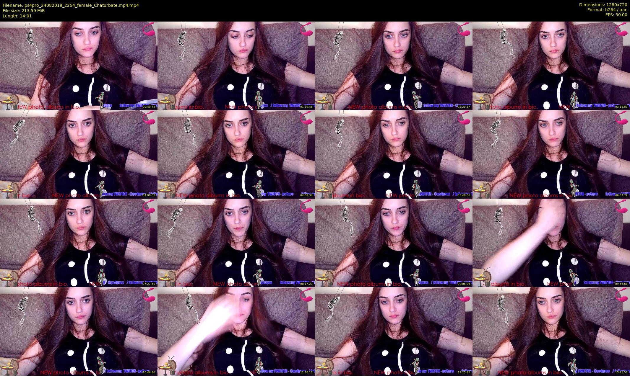 ps4pro — 15 minute Chaturbate female cam show recording, 720p, Aug 24, 2019