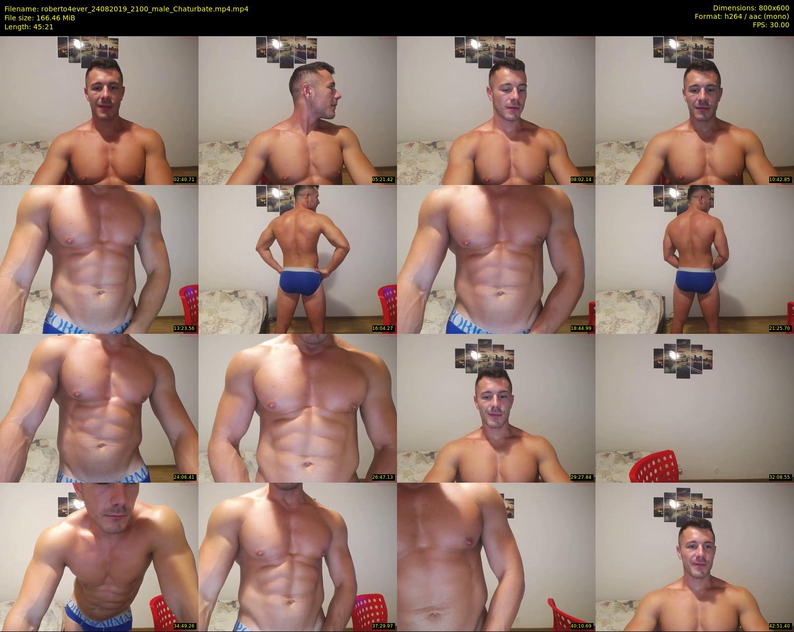 roberto4ever — 46 minute Chaturbate male cam show recording, 480p, Aug 24, 2019