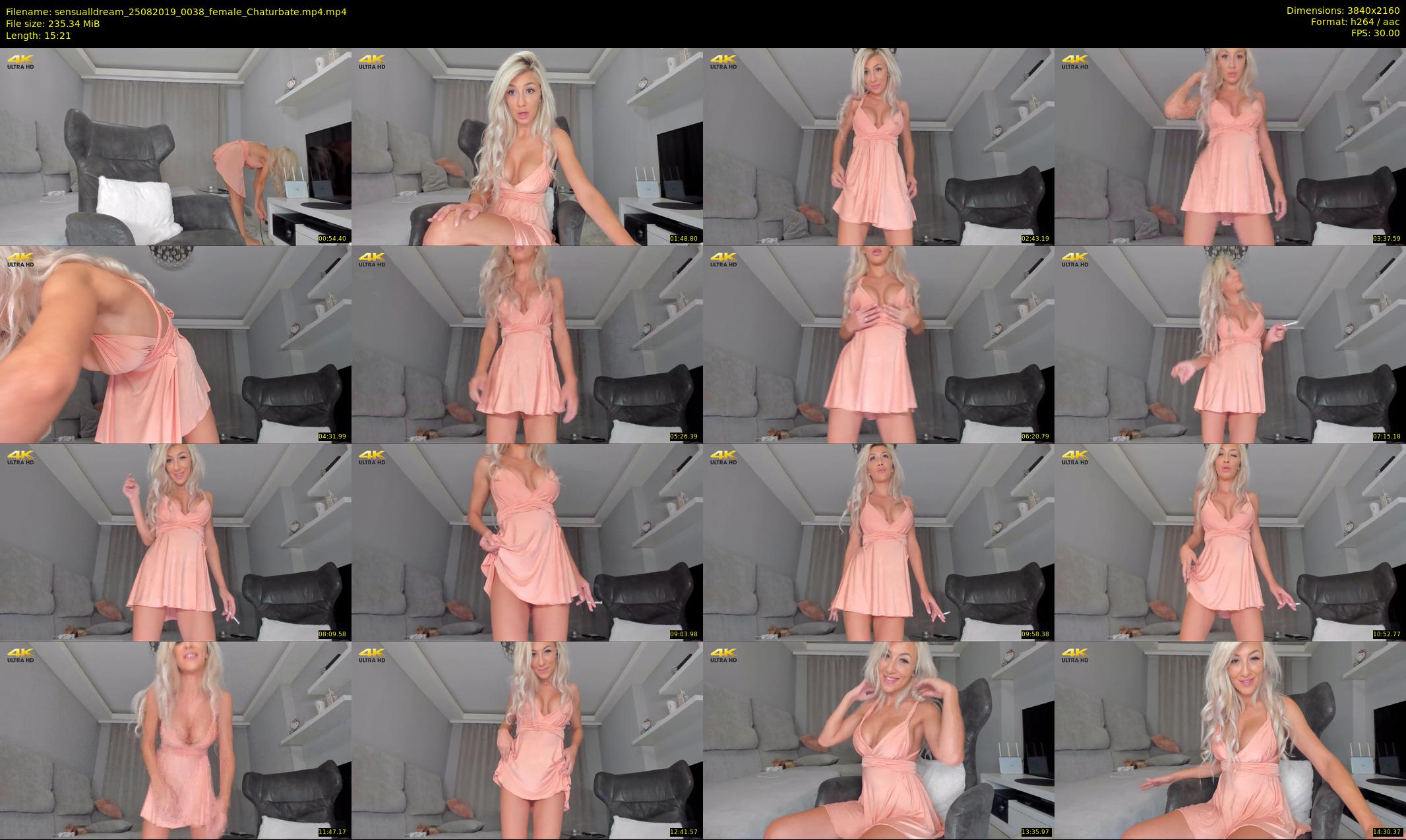 sensualldream — 16 minute Chaturbate female cam show recording, 4K, Aug 25, 2019