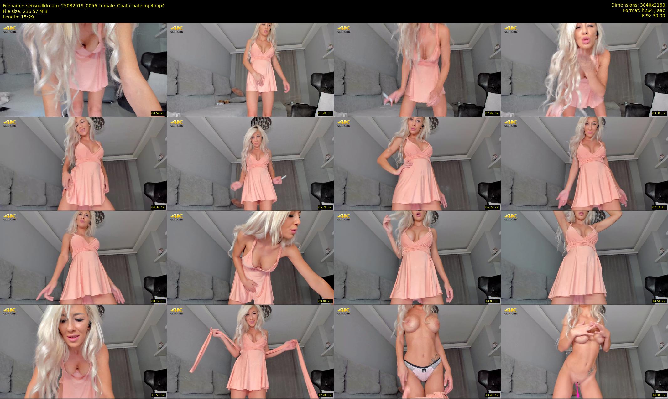 sensualldream — 16 minute Chaturbate female cam show recording, 4K, Aug 25, 2019
