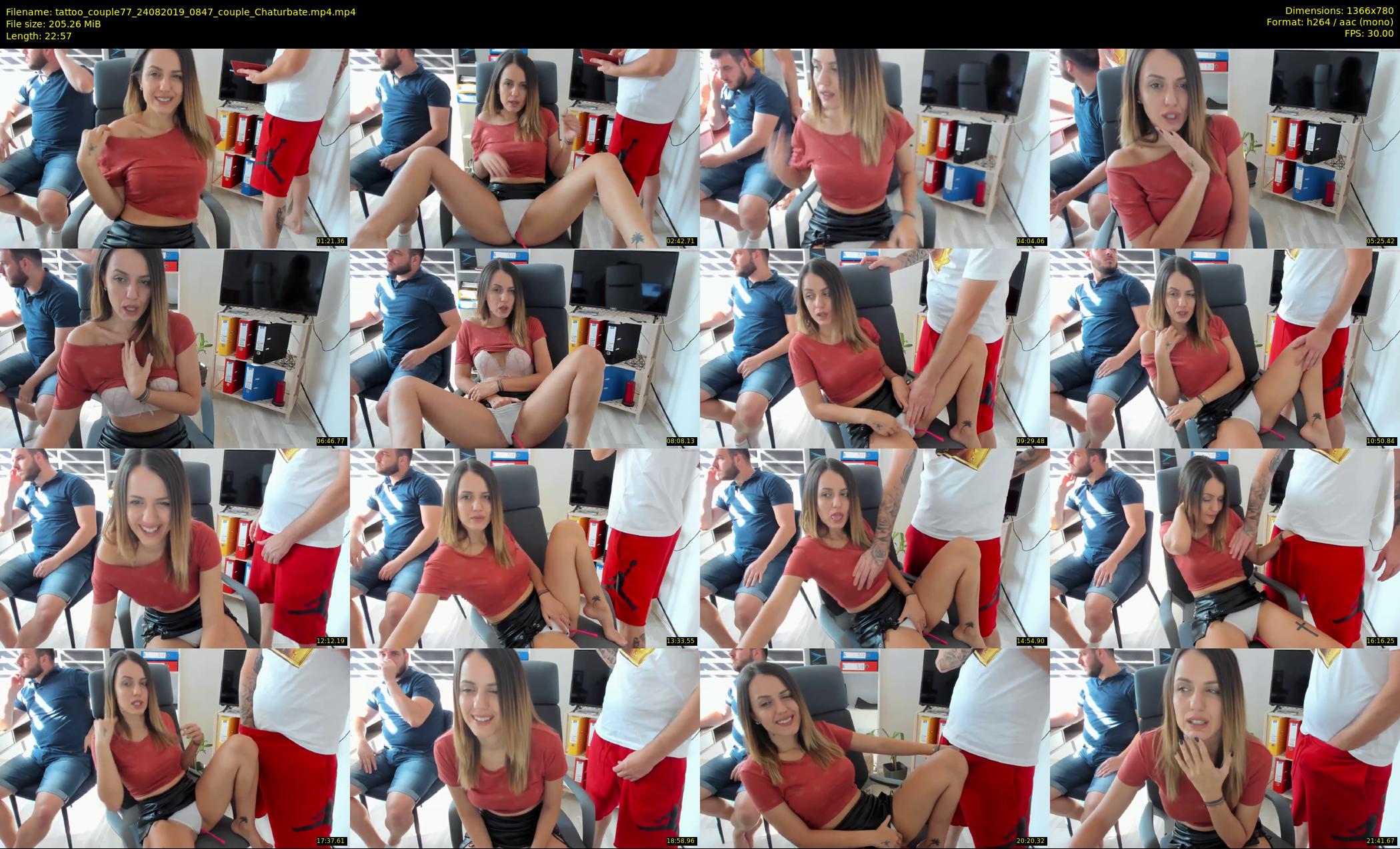 tattoo_couple77 — 23 minute Chaturbate couple cam show recording, 720p, Aug 24, 2019