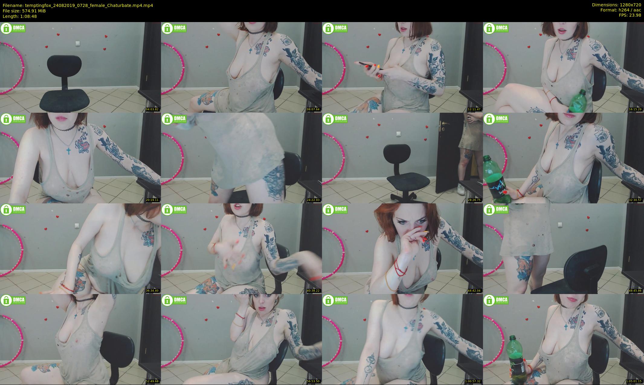temptingfox — 69 minute Chaturbate female cam show recording, 720p, Aug 24, 2019