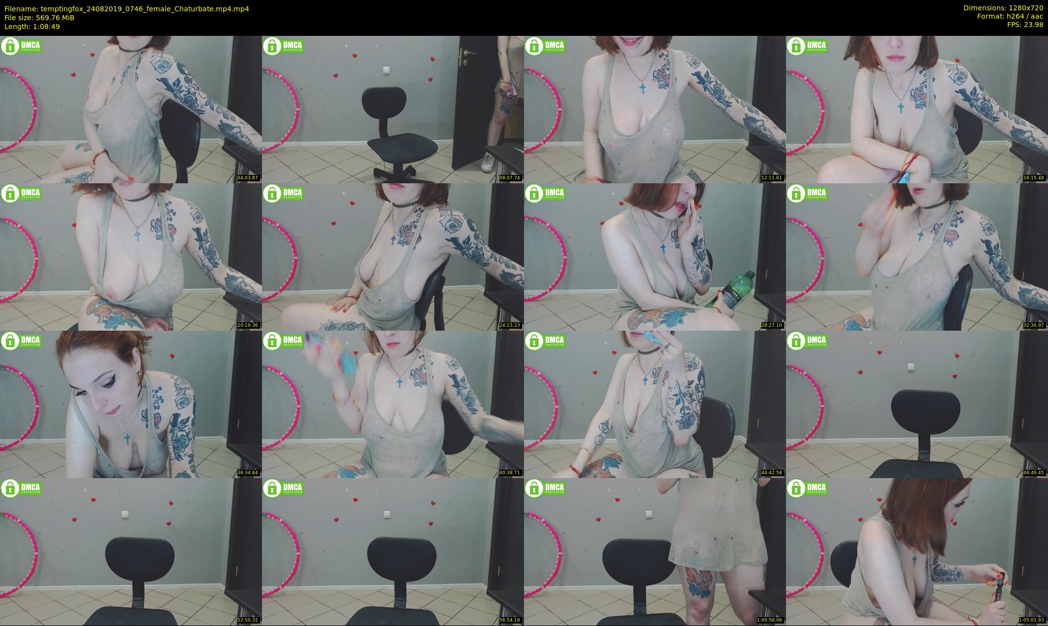 temptingfox — 69 minute Chaturbate female cam show recording, 720p, Aug 24, 2019
