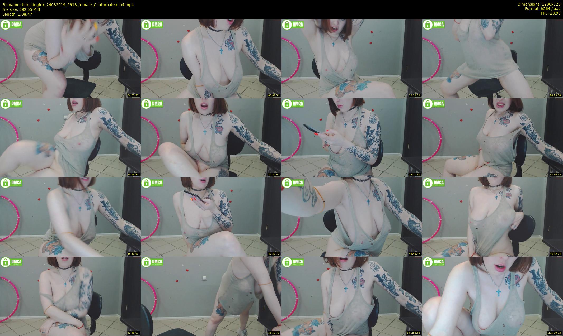 temptingfox — 69 minute Chaturbate female cam show recording, 720p, Aug 24, 2019