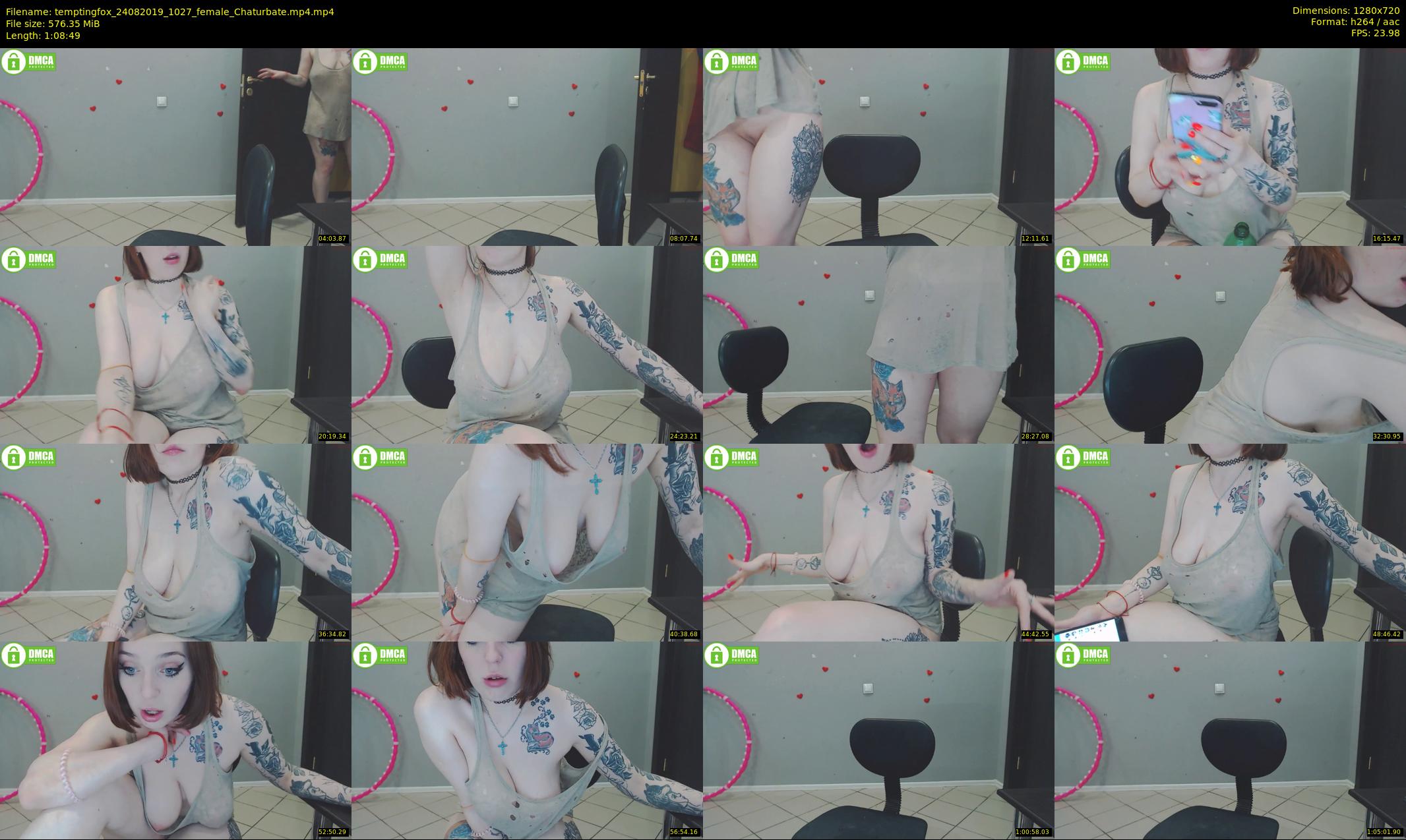 temptingfox — 69 minute Chaturbate female cam show recording, 720p, Aug 24, 2019
