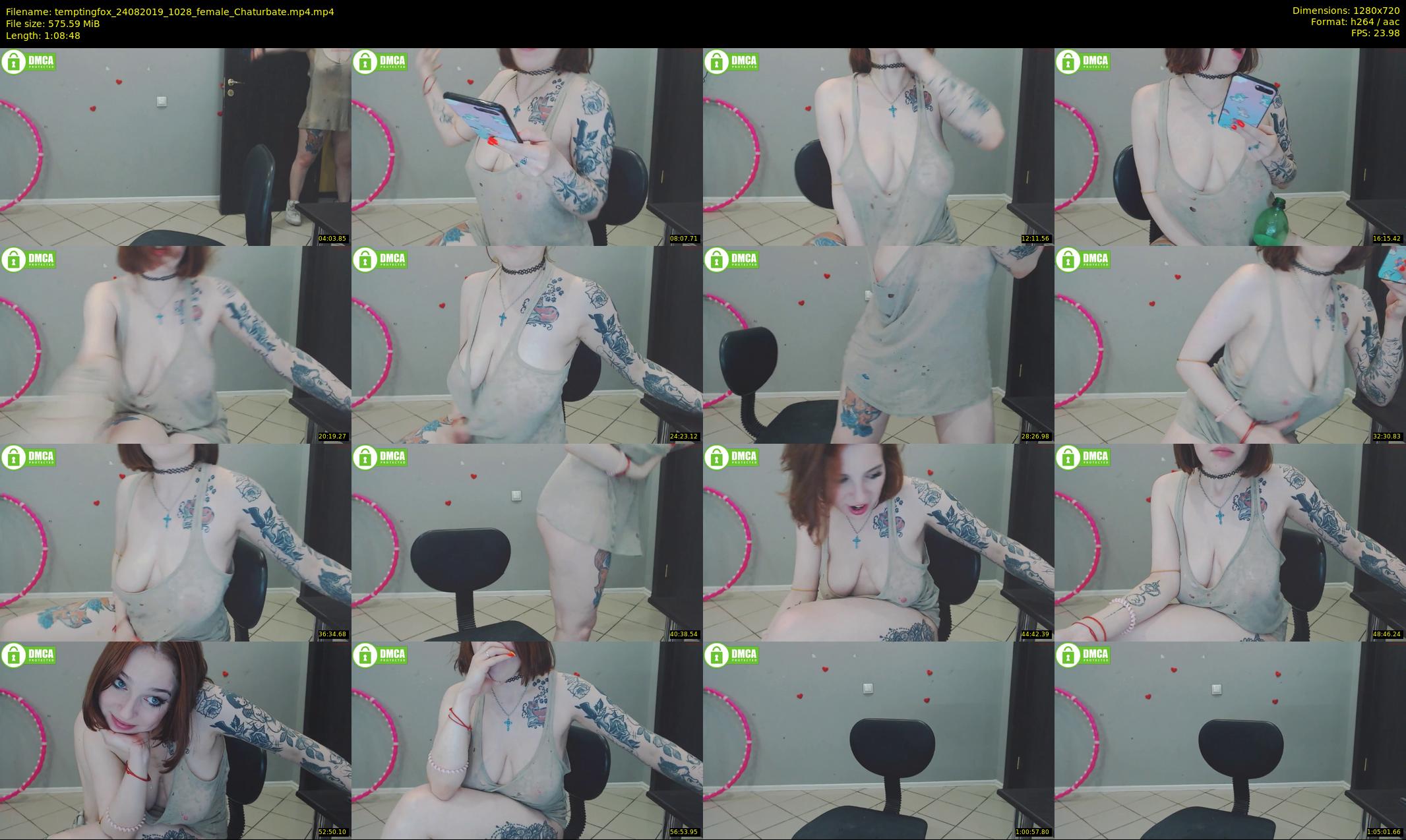 temptingfox — 69 minute Chaturbate female cam show recording, 720p, Aug 24, 2019