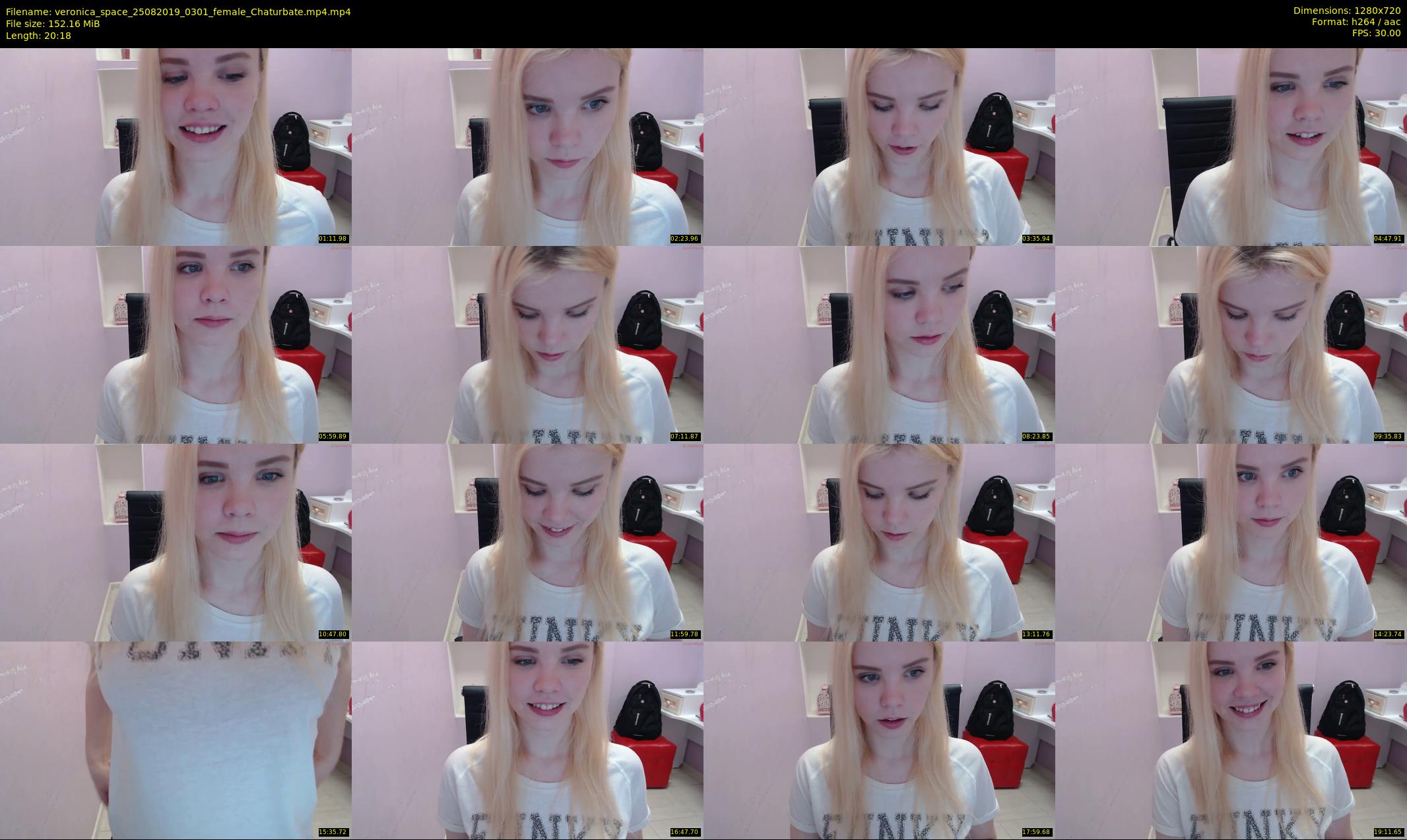 veronica_space — 21 minute Chaturbate female cam show recording, 720p, Aug 25, 2019
