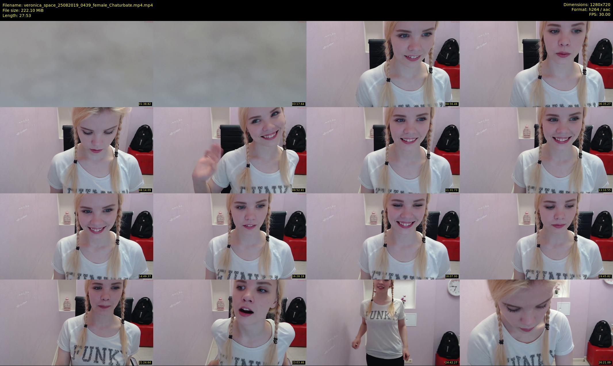 veronica_space — 28 minute Chaturbate female cam show recording, 720p, Aug 25, 2019