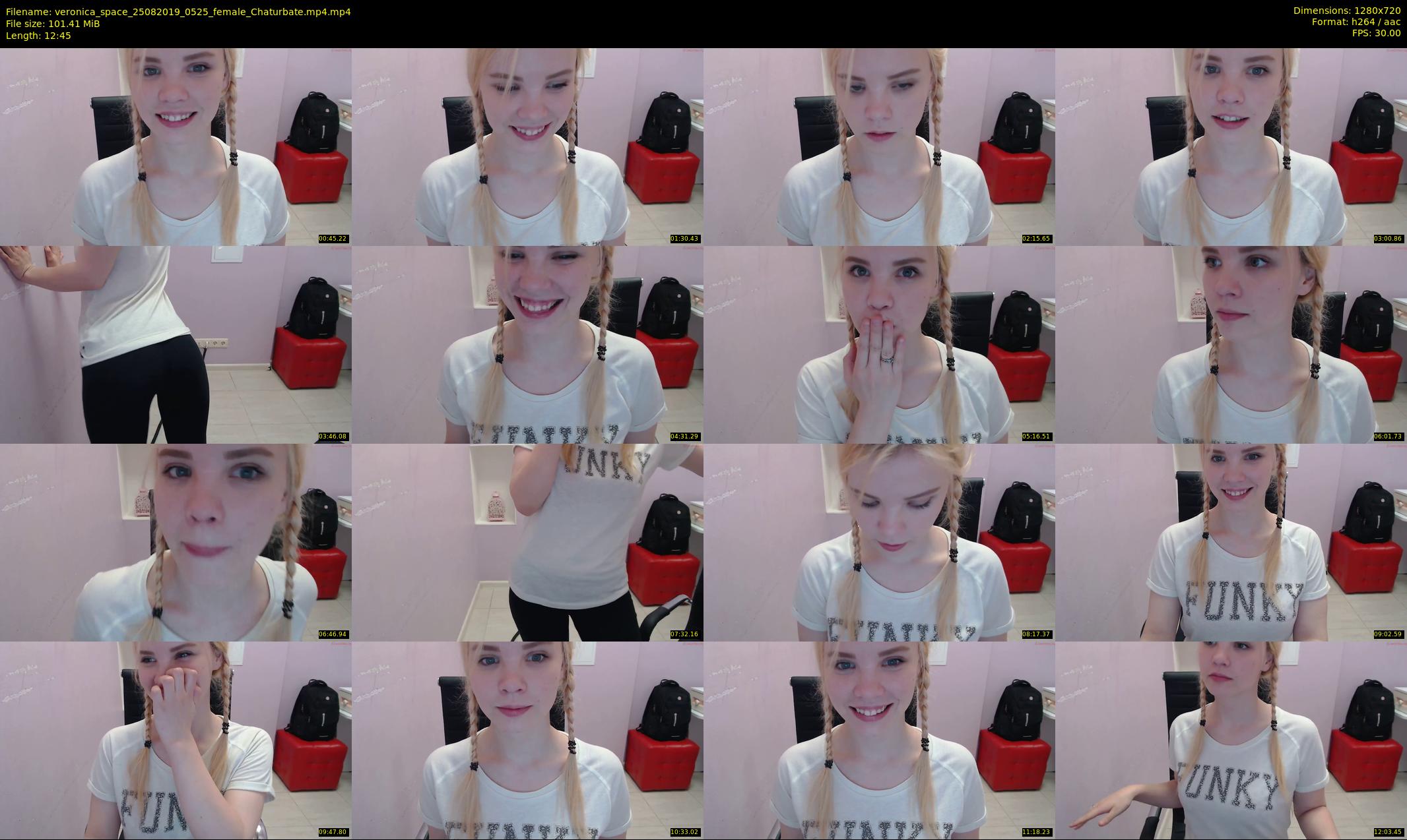 veronica_space — 13 minute Chaturbate female cam show recording, 720p, Aug 25, 2019