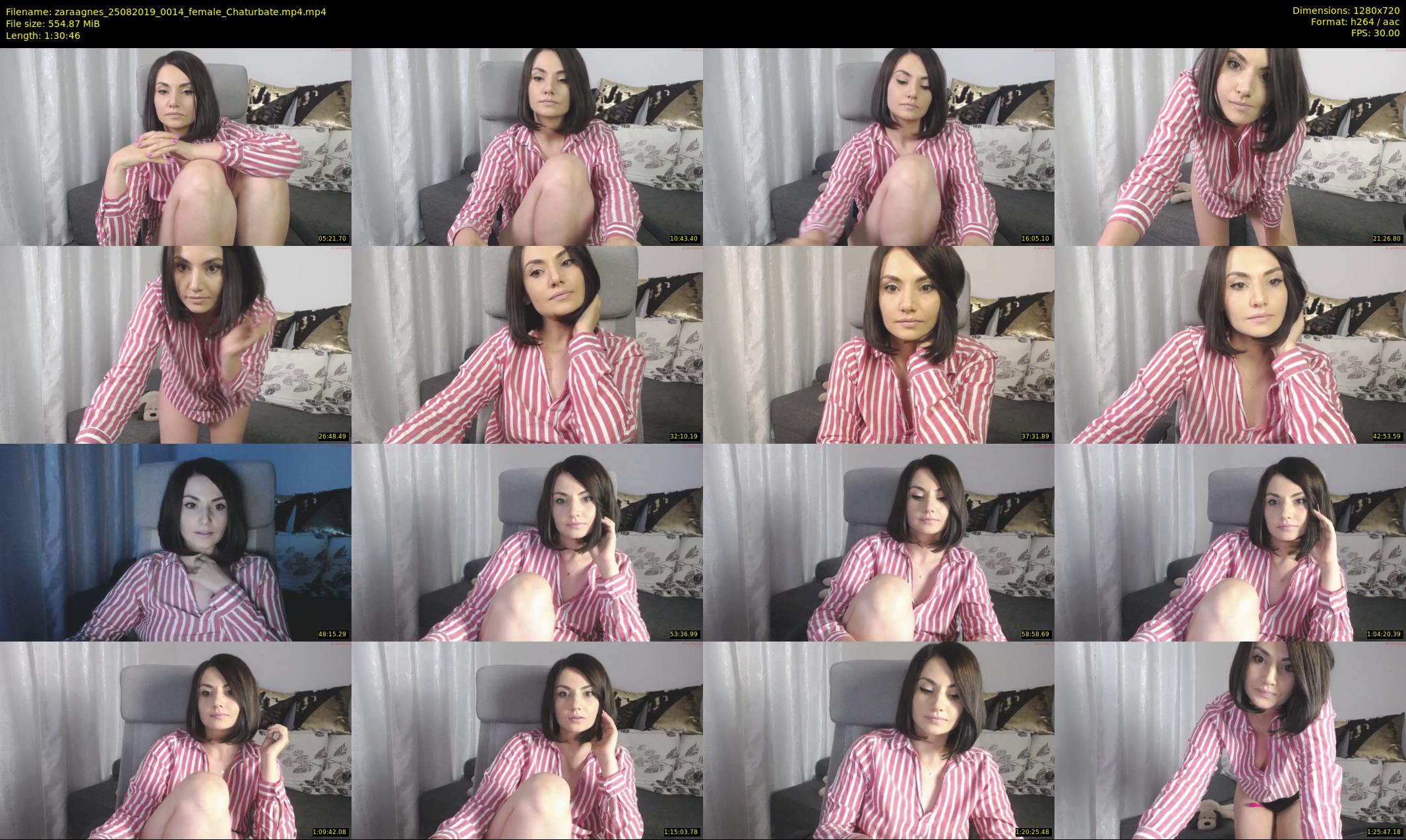 zaraagnes — 91 minute Chaturbate female cam show recording, 720p, Aug 25, 2019