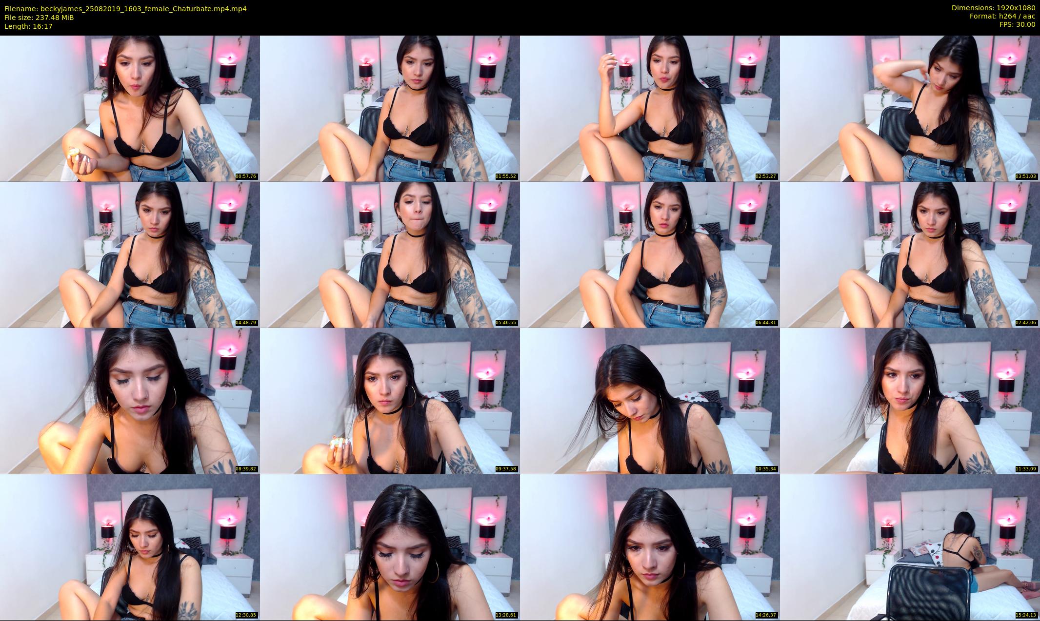 beckyjames — 17 minute Chaturbate female cam show recording, 1080p, Aug 25, 2019