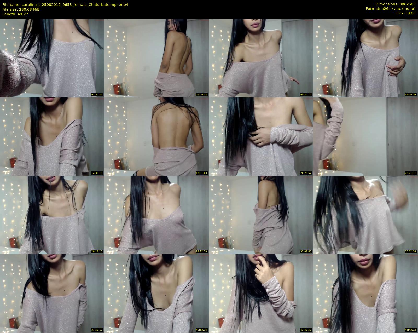 carolina_t — 50 minute Chaturbate female cam show recording, 480p, Aug 25, 2019