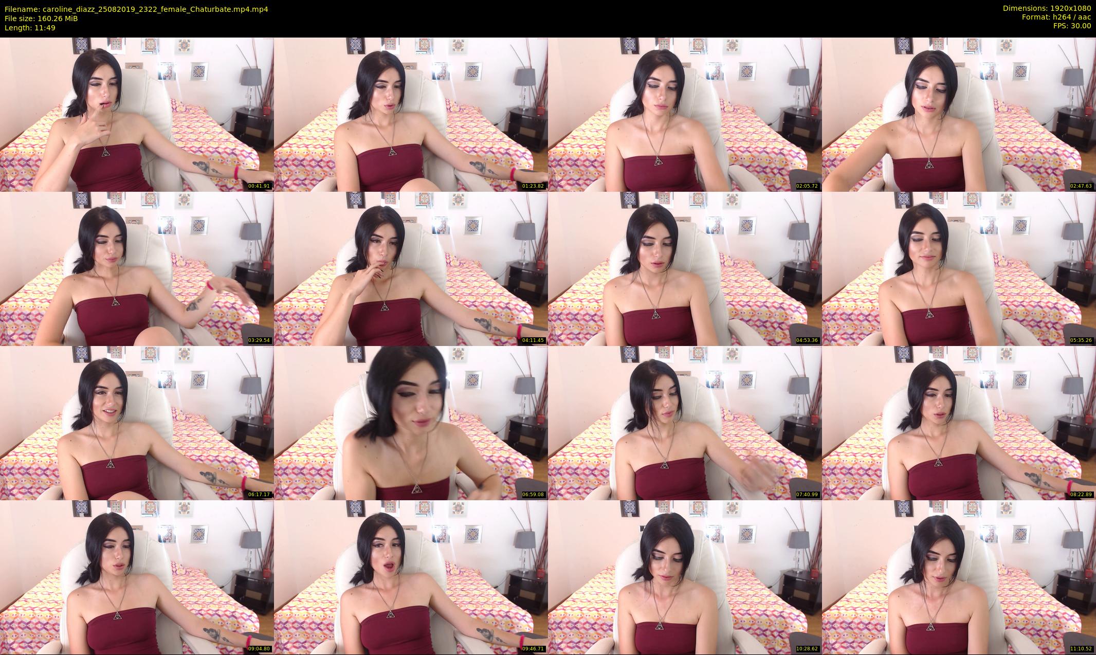 caroline_diazz — 12 minute Chaturbate female cam show recording, 1080p, Aug 25, 2019