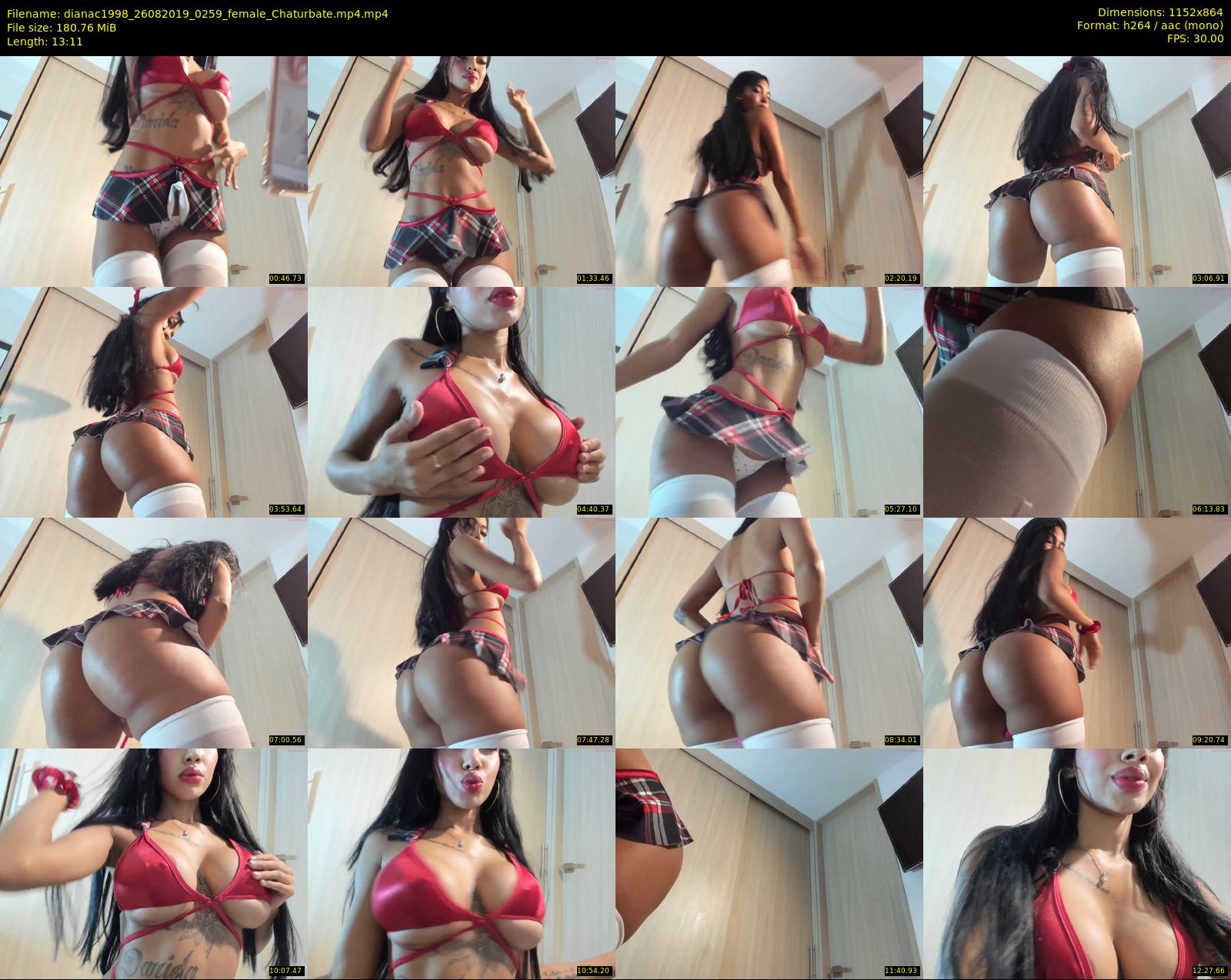 dianac1998 — 14 minute Chaturbate female cam show recording, 720p, Aug 26, 2019