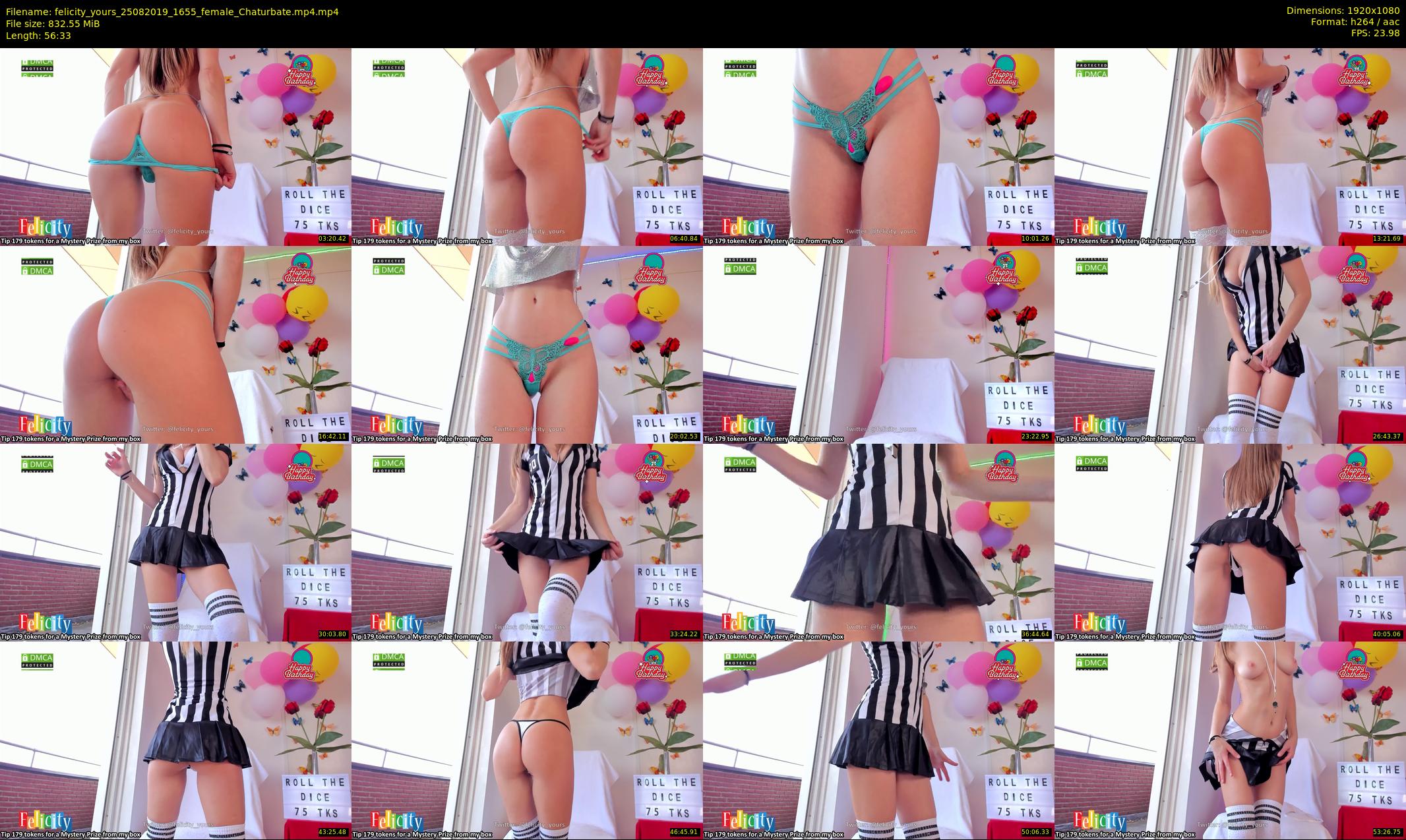 felicity_yours — 57 minute Chaturbate female cam show recording, 1080p, Aug 25, 2019