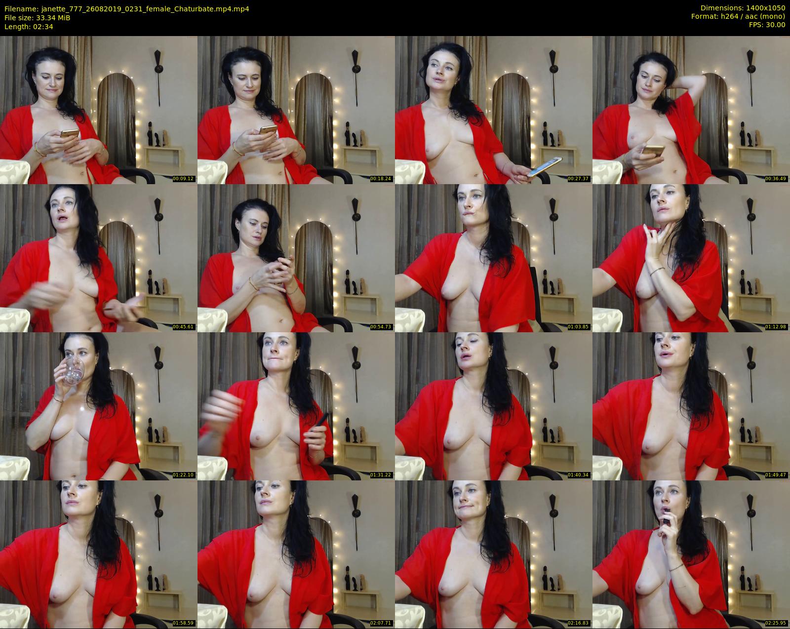 janette_777 — 3 minute Chaturbate female cam show recording, 720p, Aug 26, 2019