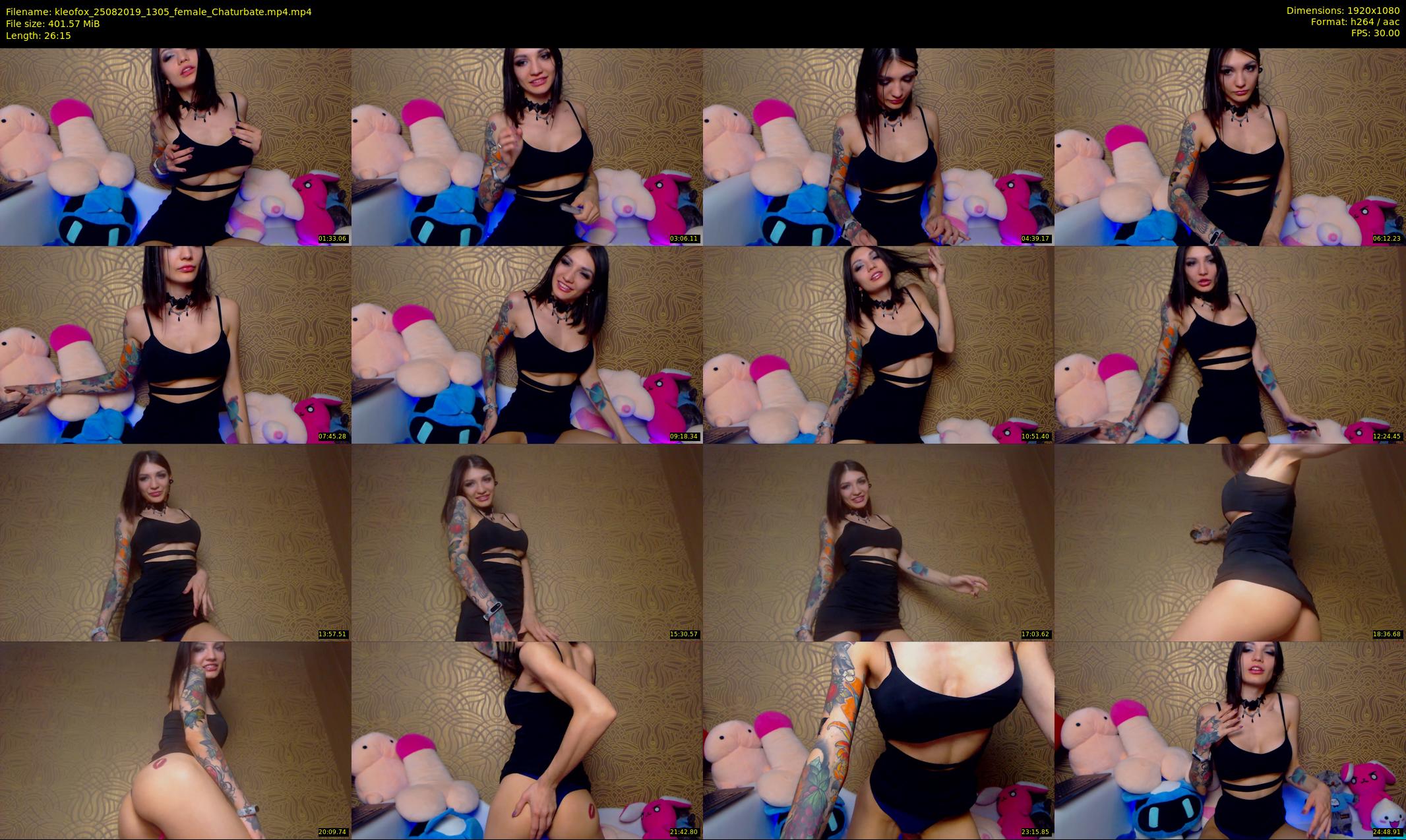 kleofox — 27 minute Chaturbate female cam show recording, 1080p, Aug 25, 2019