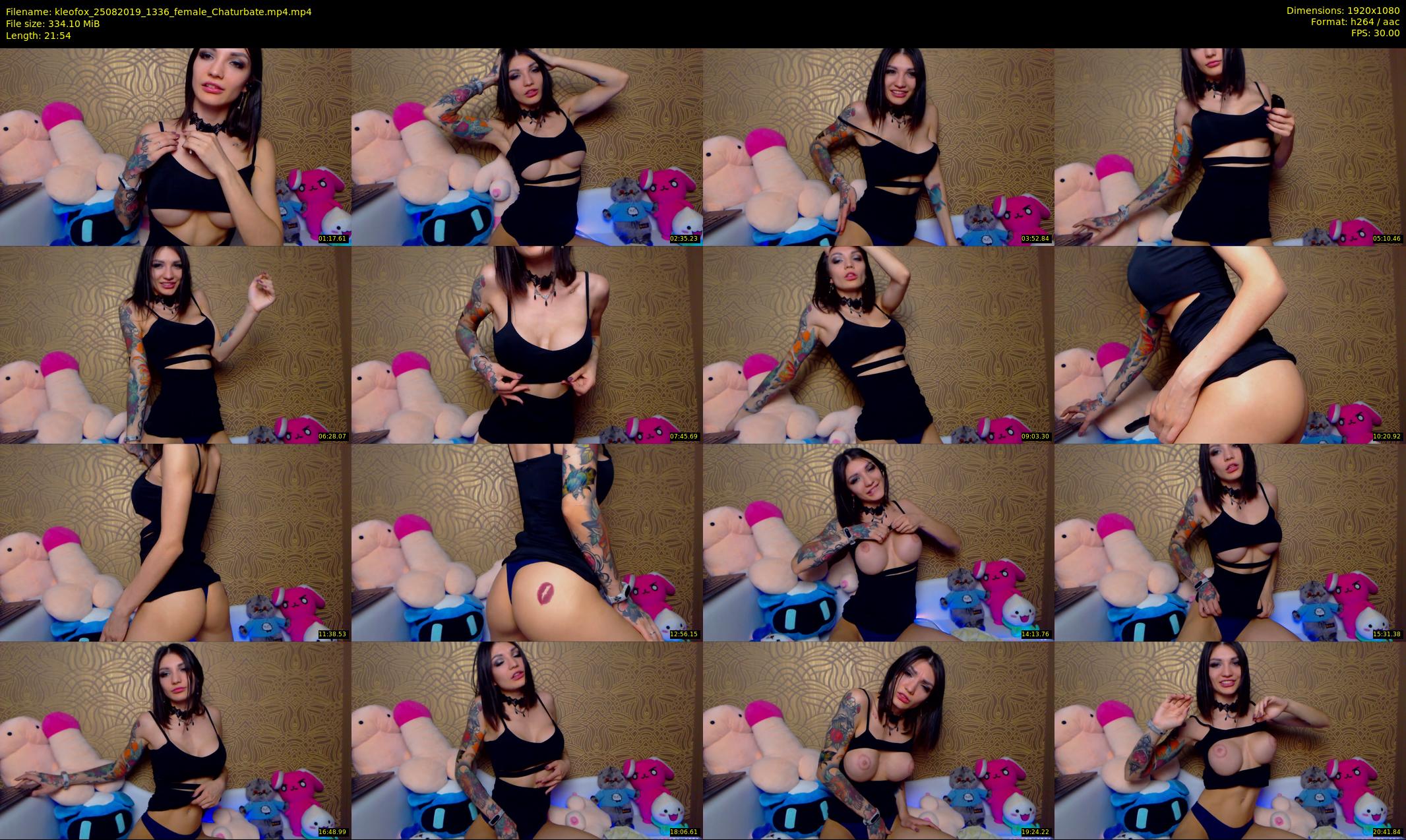 kleofox — 22 minute Chaturbate female cam show recording, 1080p, Aug 25, 2019
