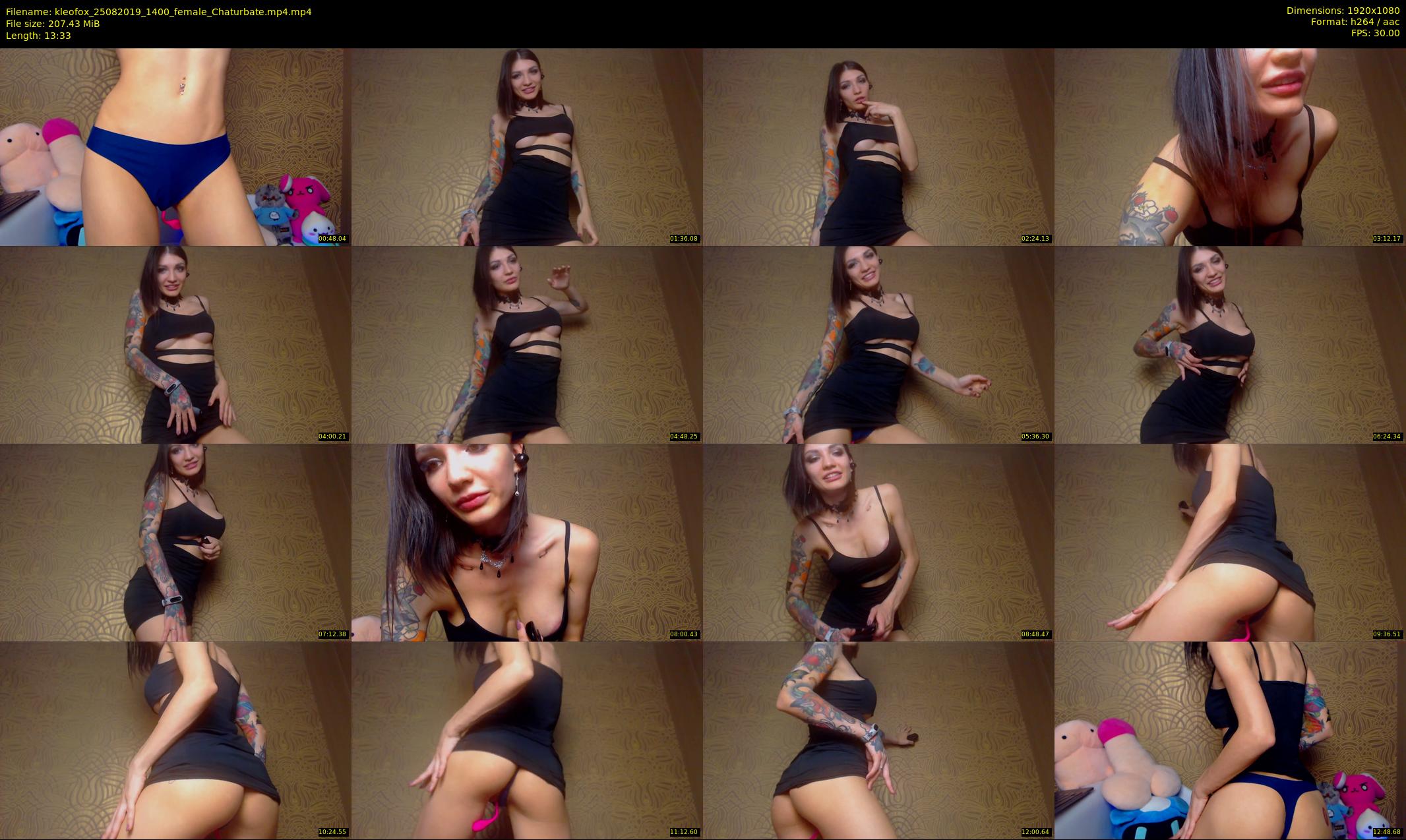 kleofox — 14 minute Chaturbate female cam show recording, 1080p, Aug 25, 2019