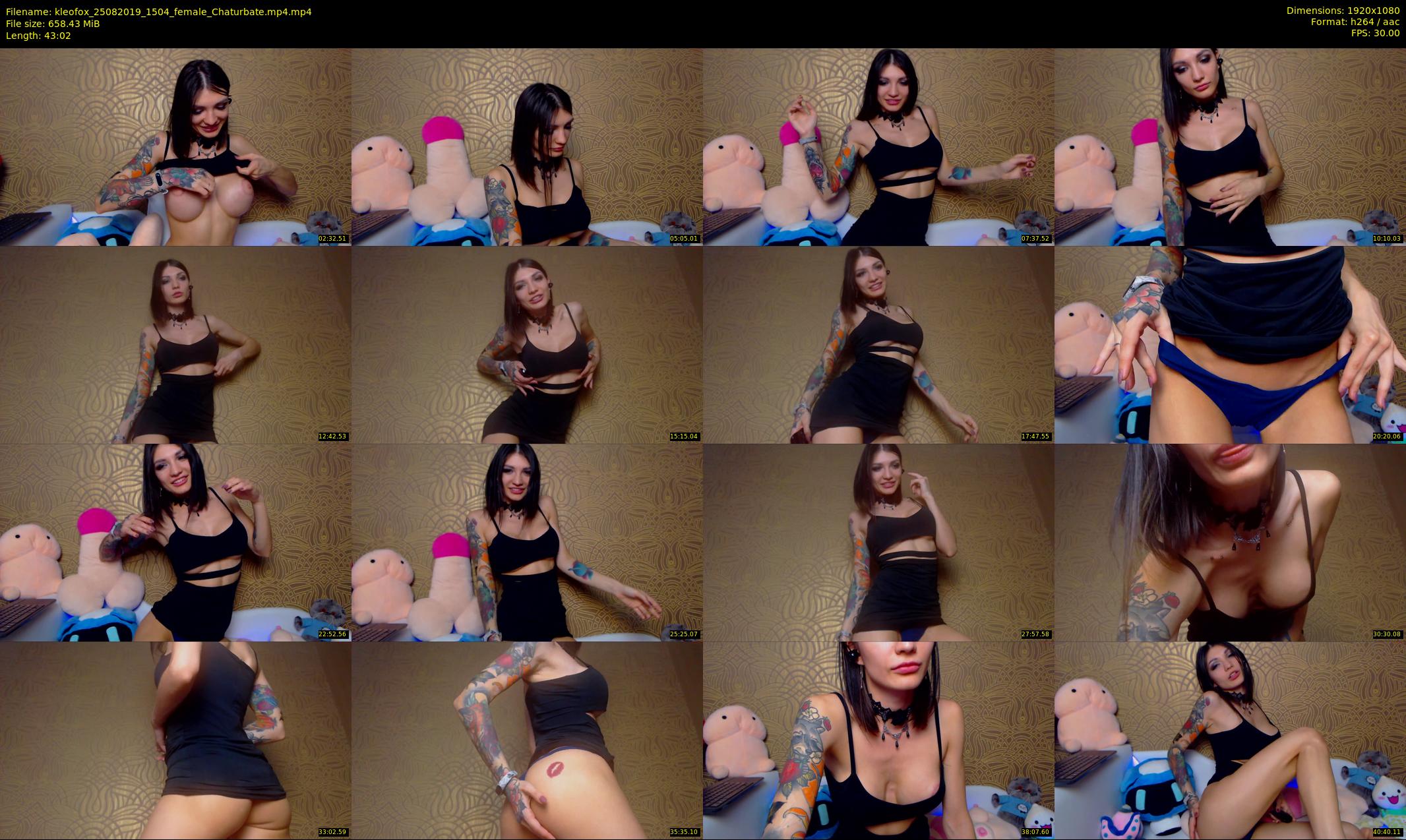 kleofox — 44 minute Chaturbate female cam show recording, 1080p, Aug 25, 2019