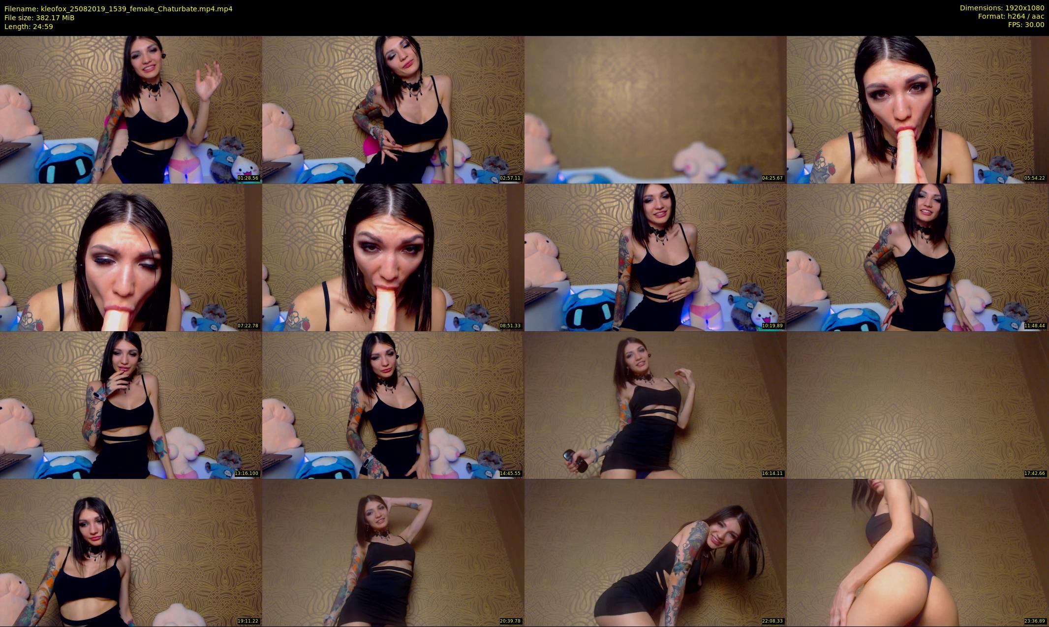 kleofox — 25 minute Chaturbate female cam show recording, 1080p, Aug 25, 2019