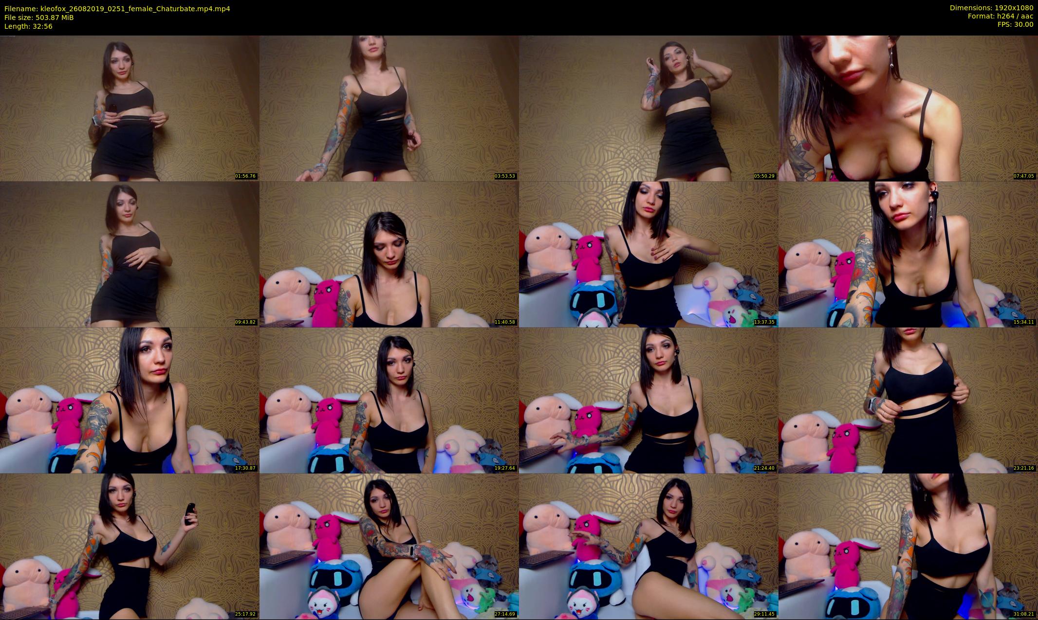 kleofox — 33 minute Chaturbate female cam show recording, 1080p, Aug 26, 2019