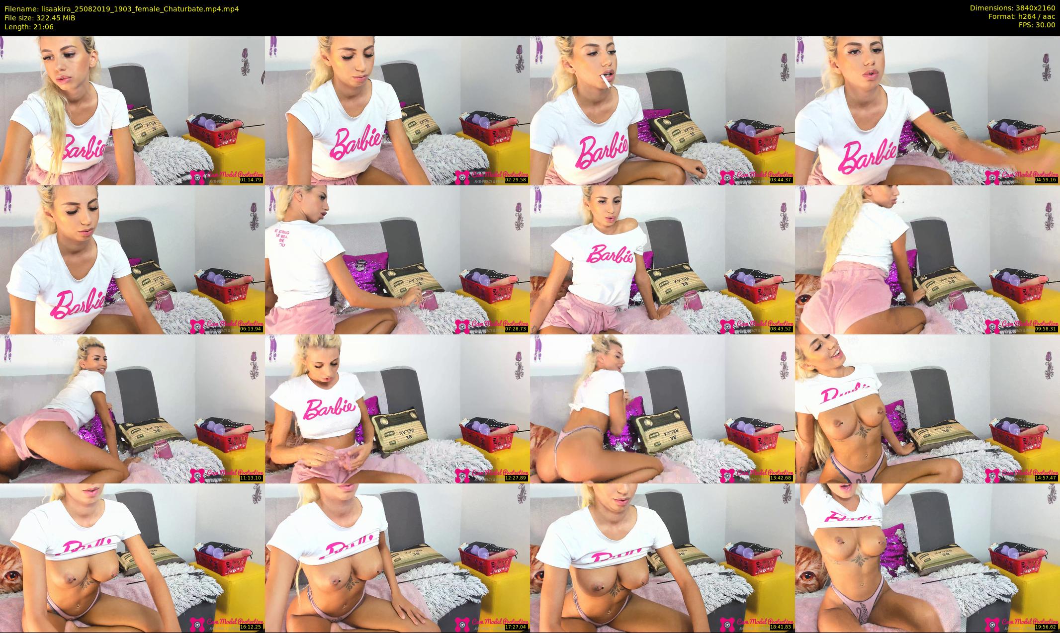 lisaakira — 22 minute Chaturbate female cam show recording, 4K, Aug 25, 2019