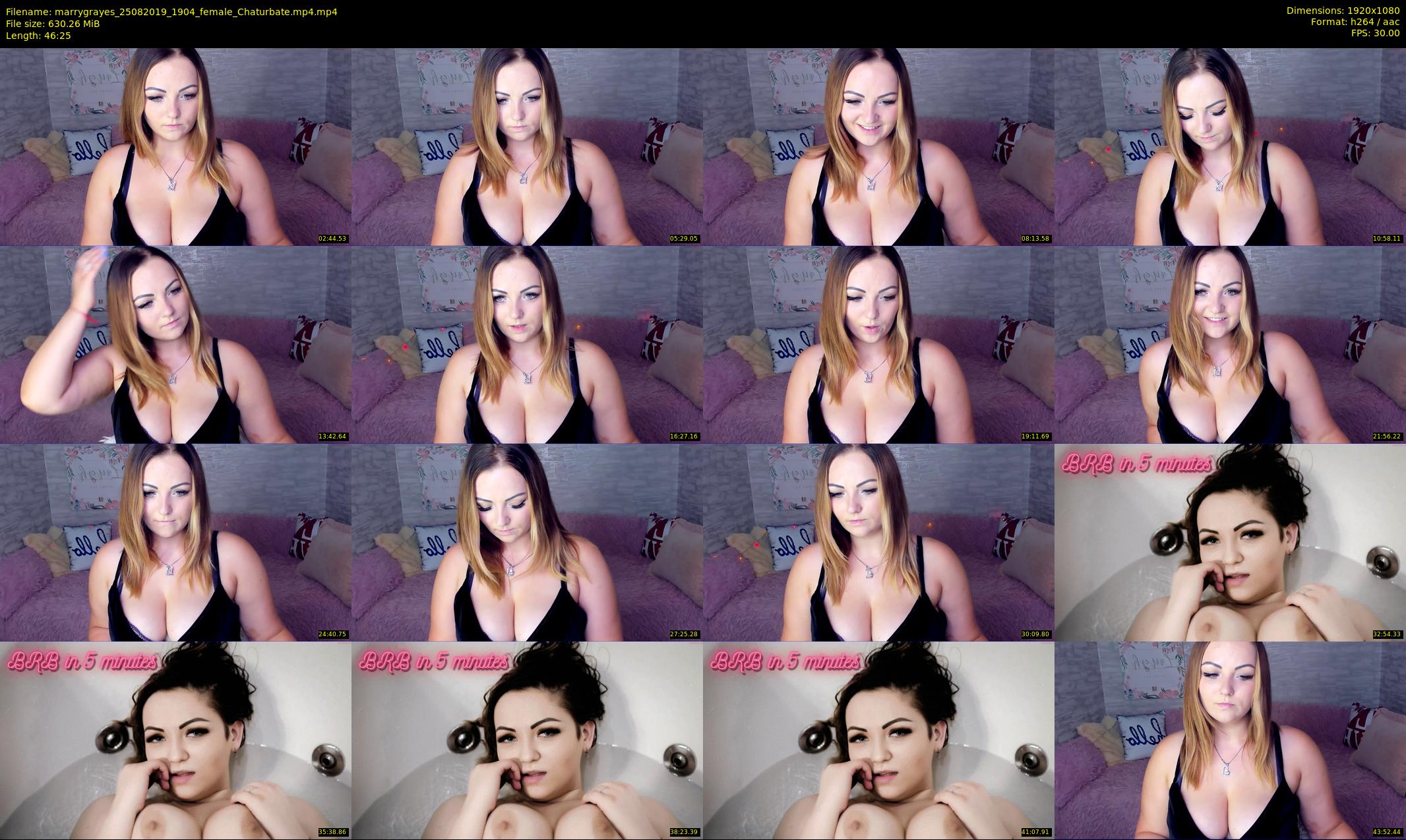 marrygrayes — 47 minute Chaturbate female cam show recording, 1080p, Aug 25, 2019