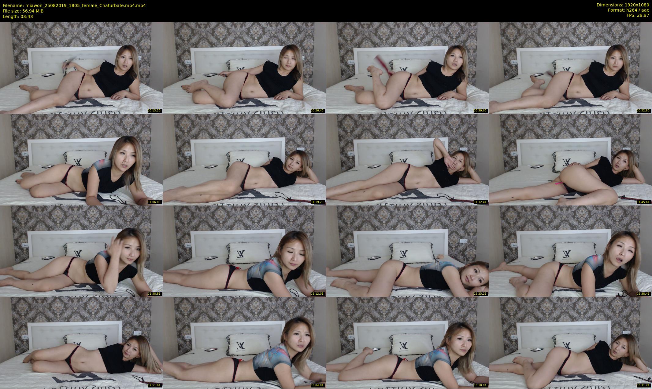 miawon — 4 minute Chaturbate female cam show recording, 1080p, Aug 25, 2019