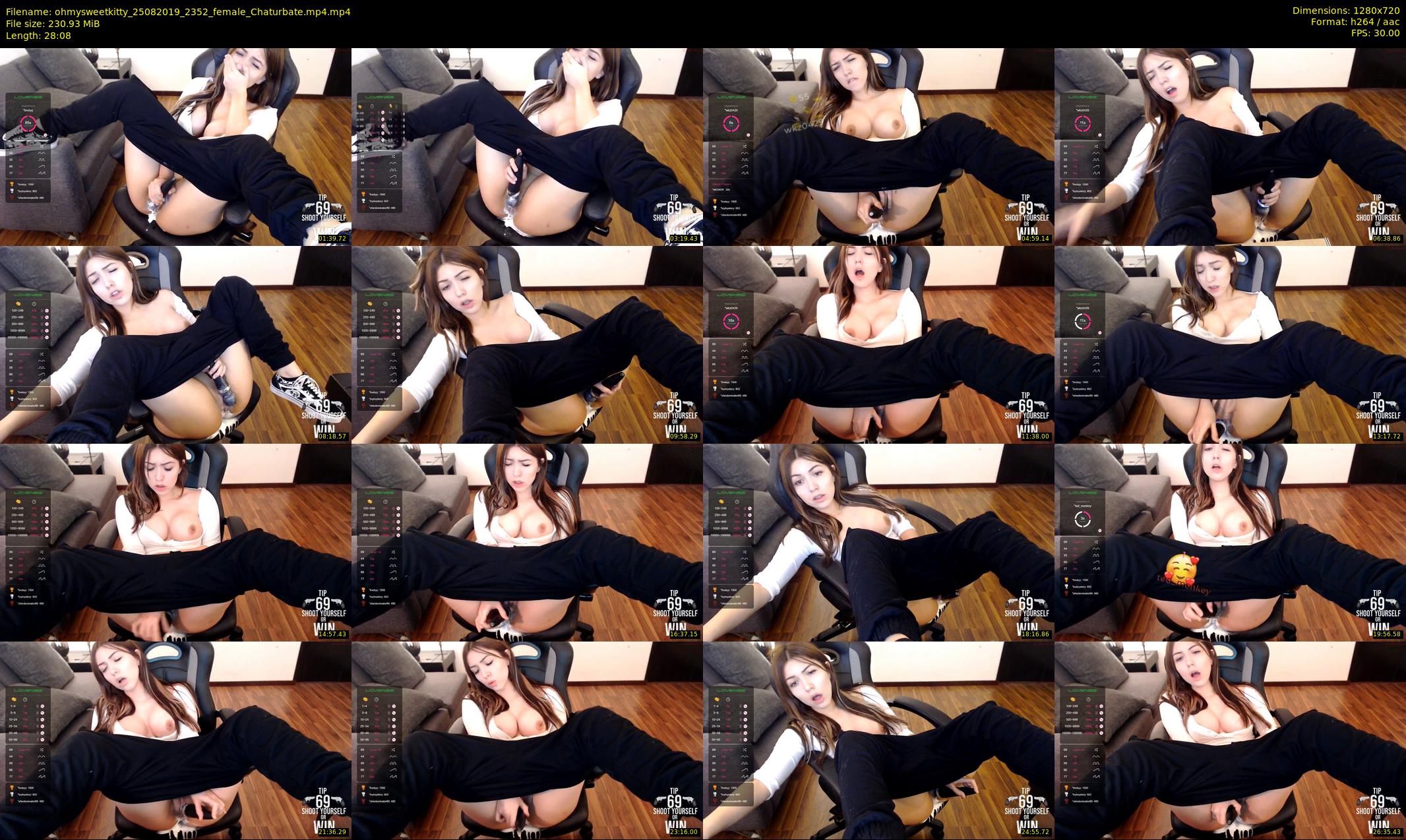 ohmysweetkitty — 29 minute Chaturbate female cam show recording, 720p, Aug 25, 2019